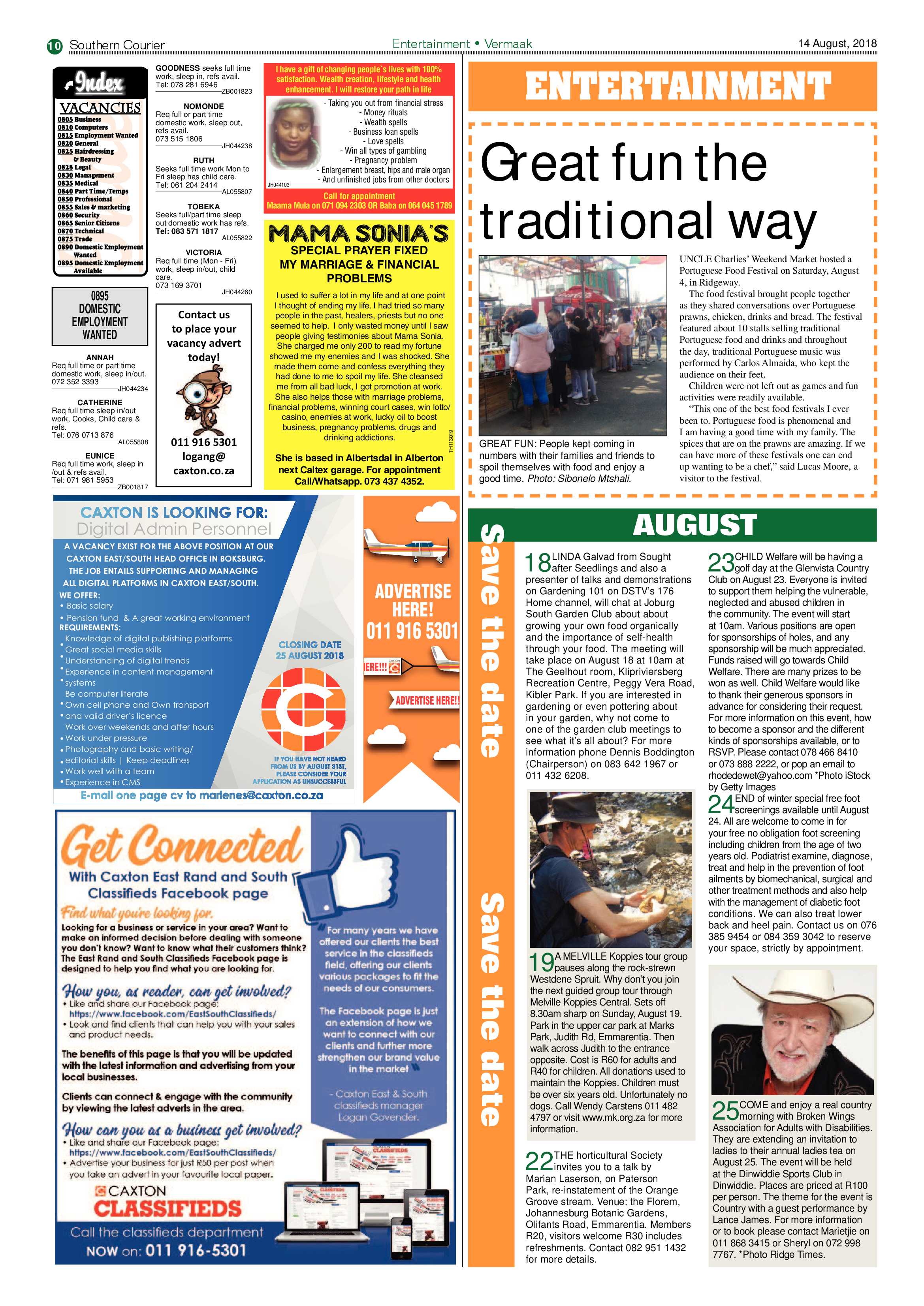 Southern Courier 14 August 2018 page 10