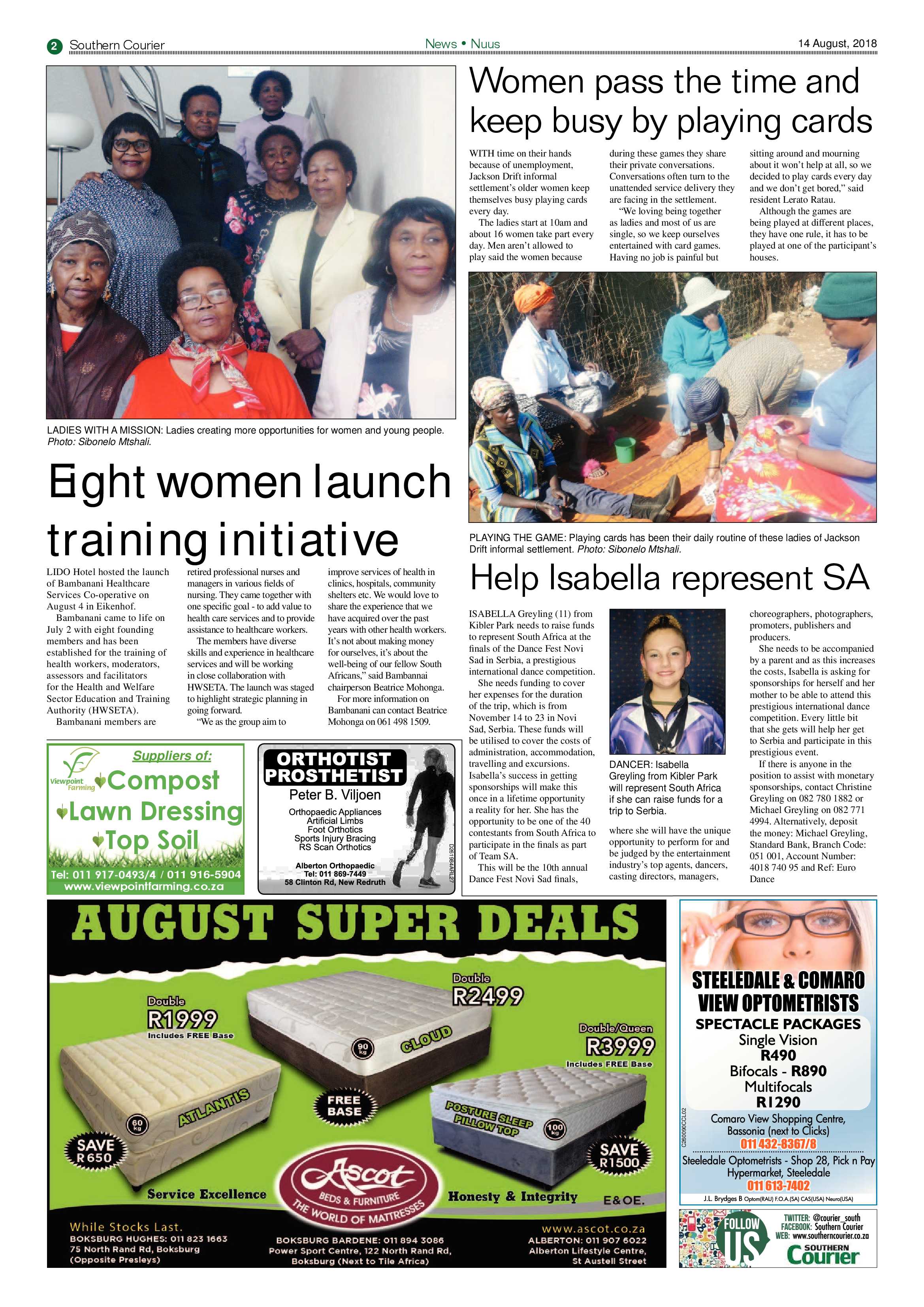 Southern Courier 14 August 2018 page 2