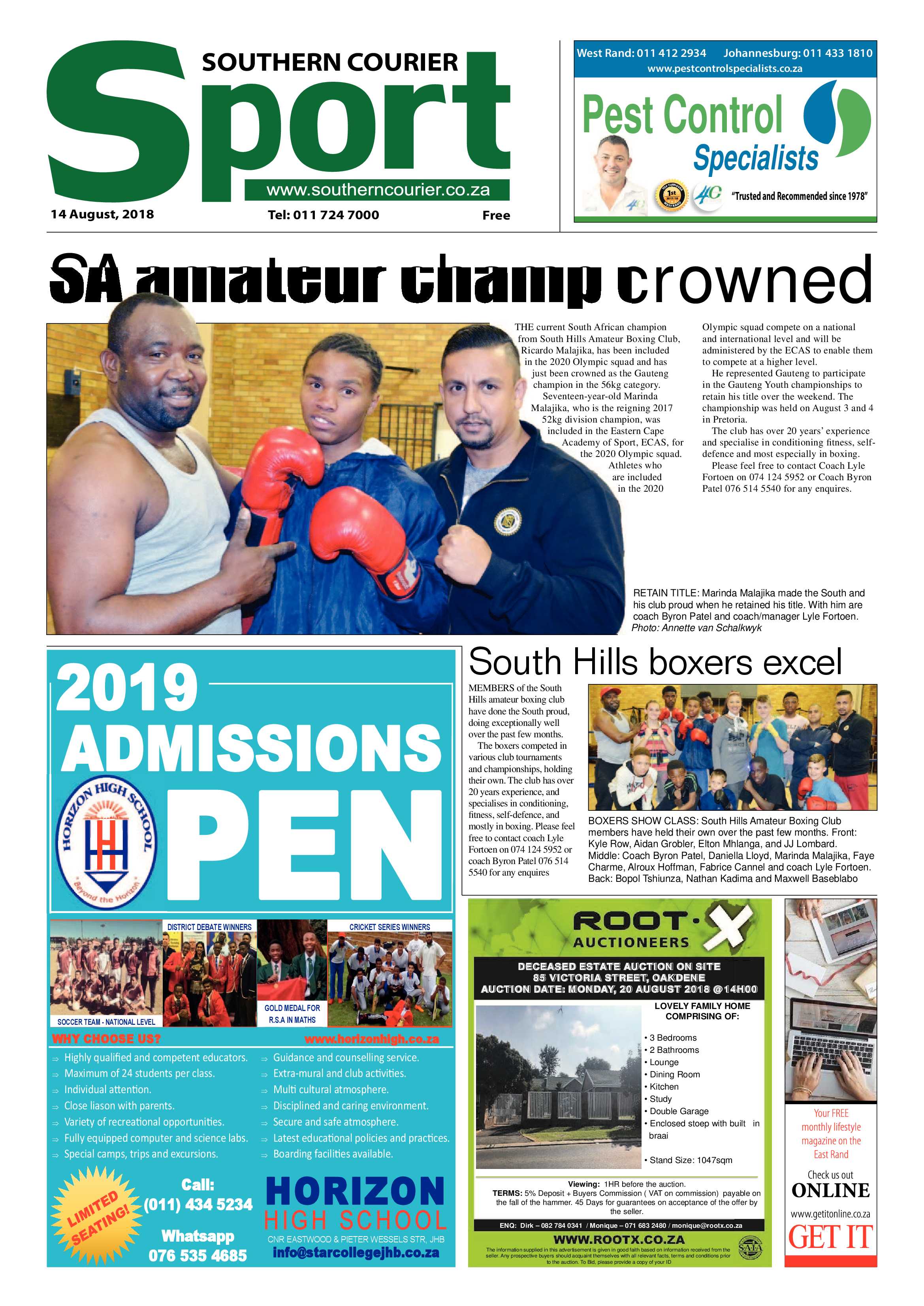 Southern Courier 14 August 2018 page 20