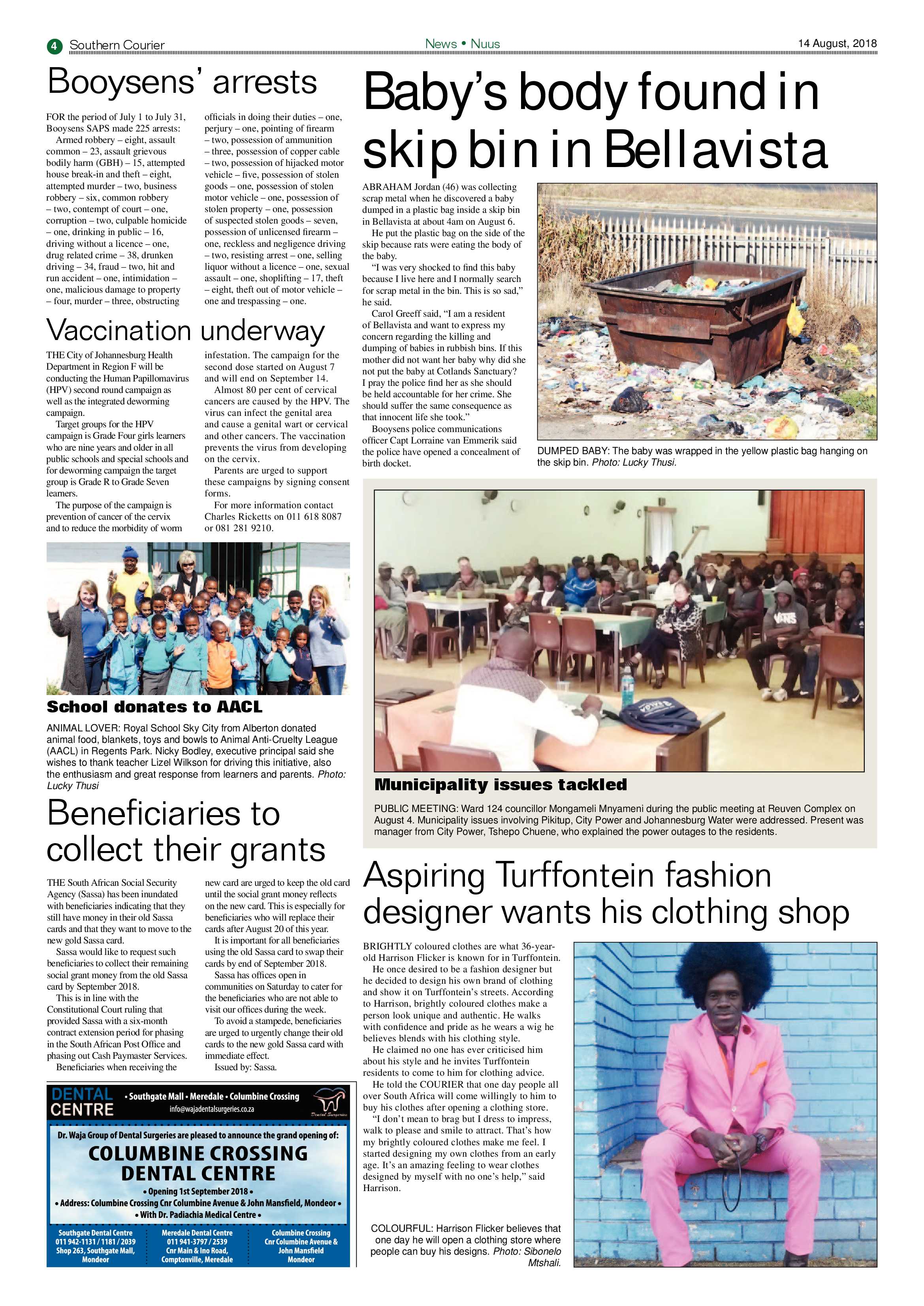 Southern Courier 14 August 2018 page 4
