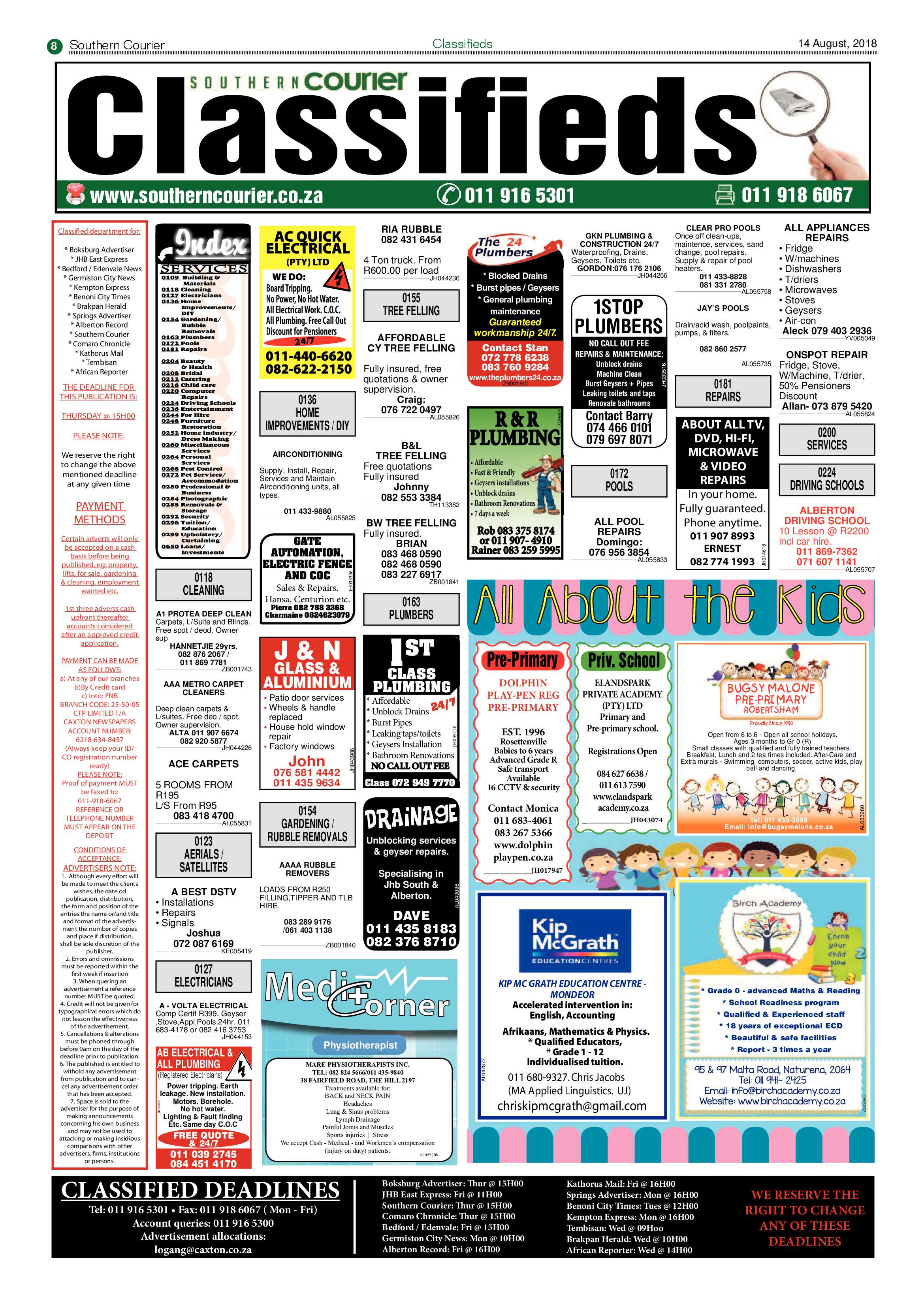 Southern Courier 14 August 2018 page 8