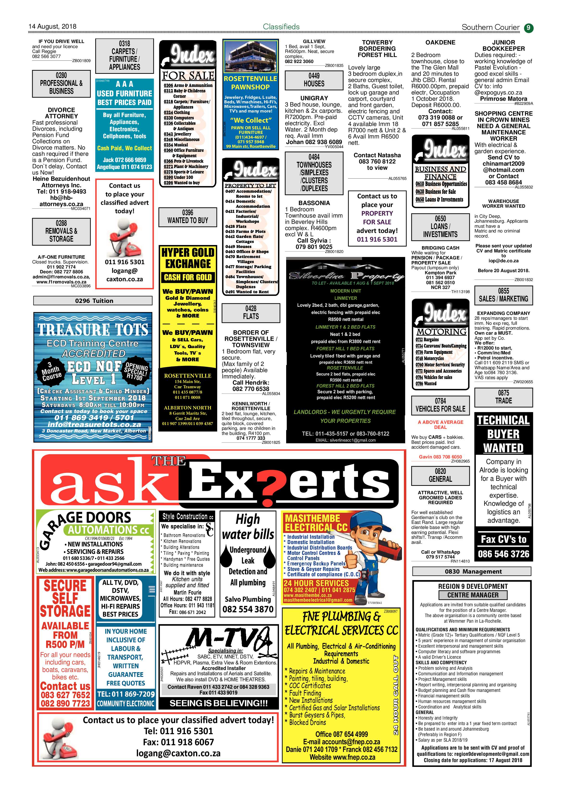 Southern Courier 14 August 2018 page 9