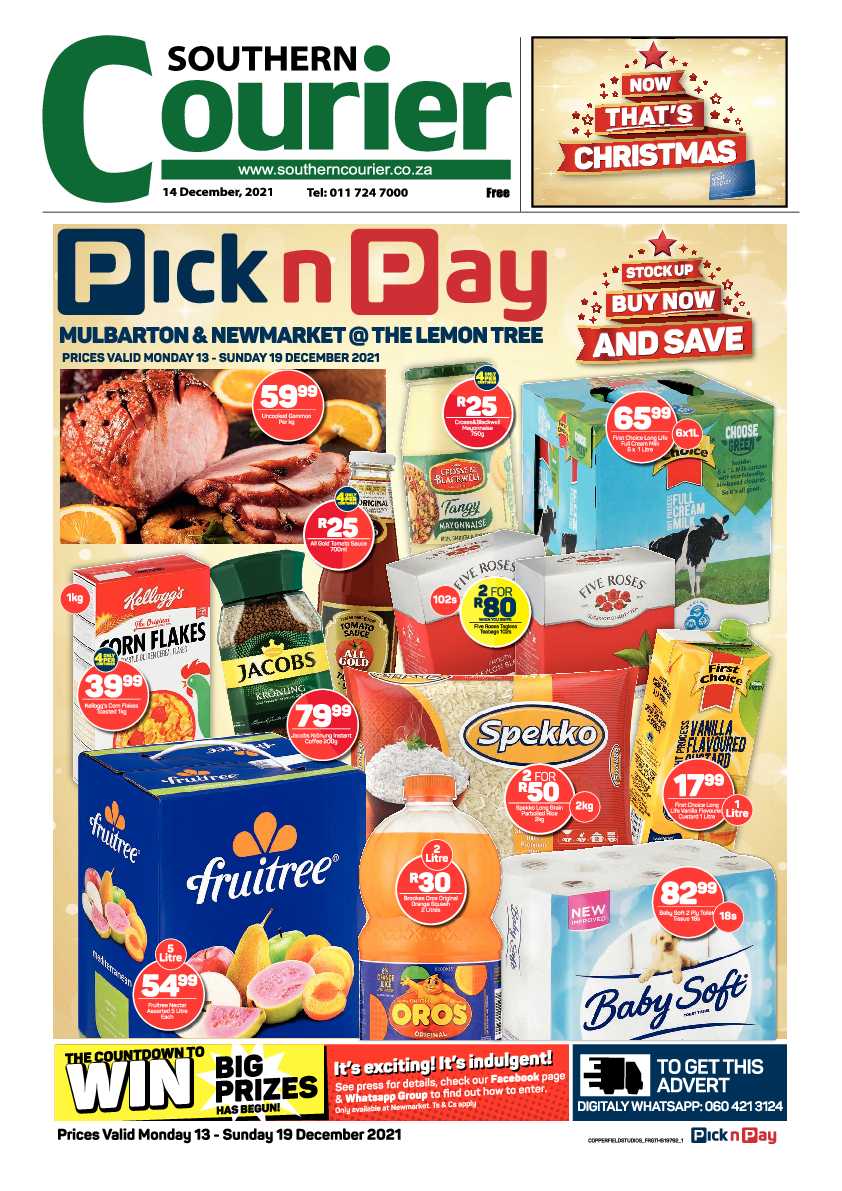 Southern Courier 14 December 2021 page 1