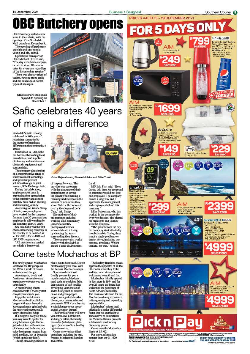 Southern Courier 14 December 2021 page 11