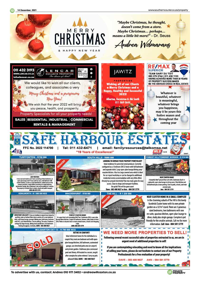 Southern Courier 14 December 2021 page 14