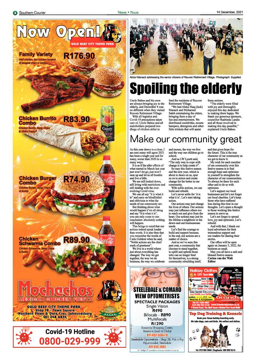 Southern Courier 14 December 2021 page 4