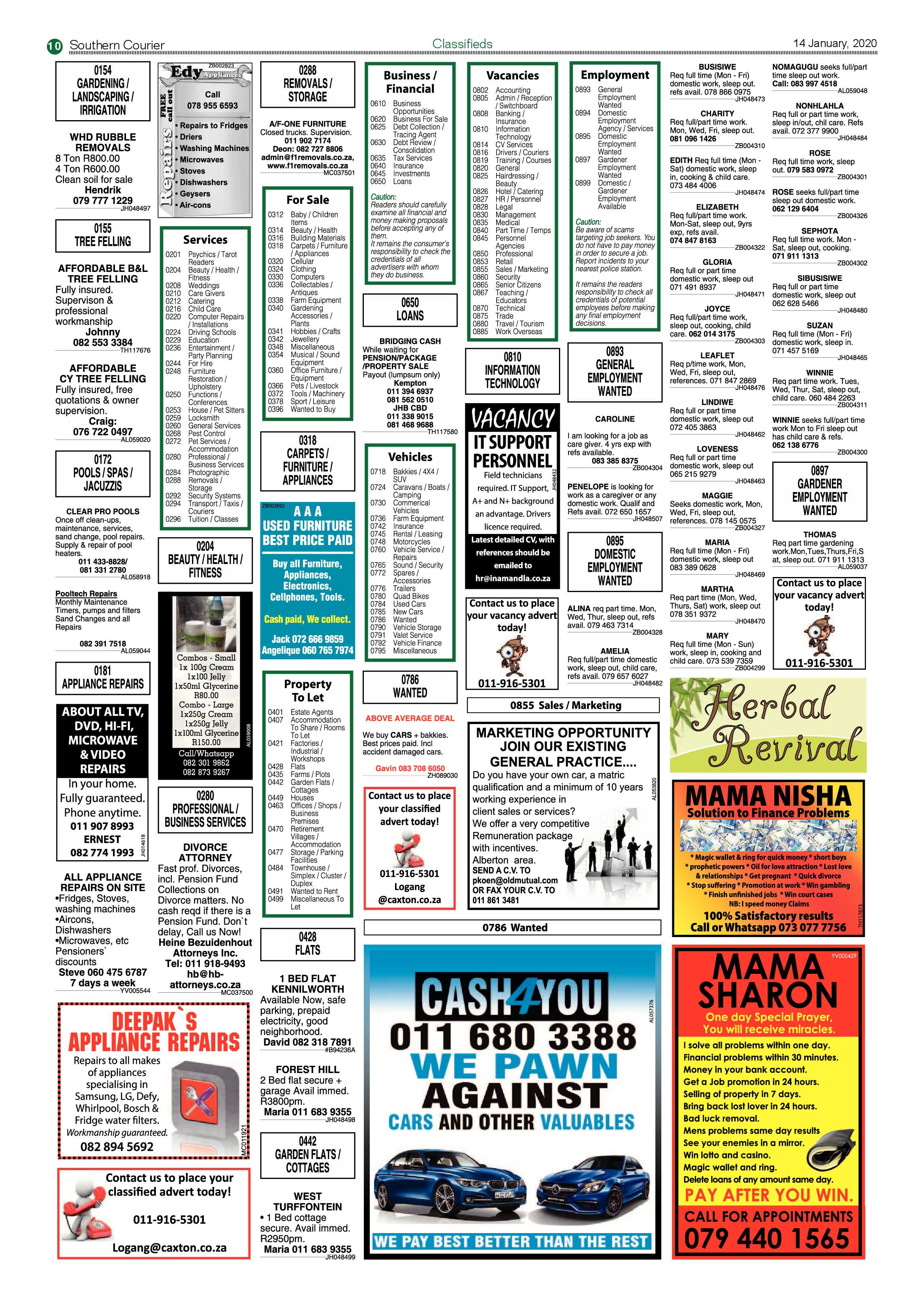Southern Courier 14 January 2020 page 10