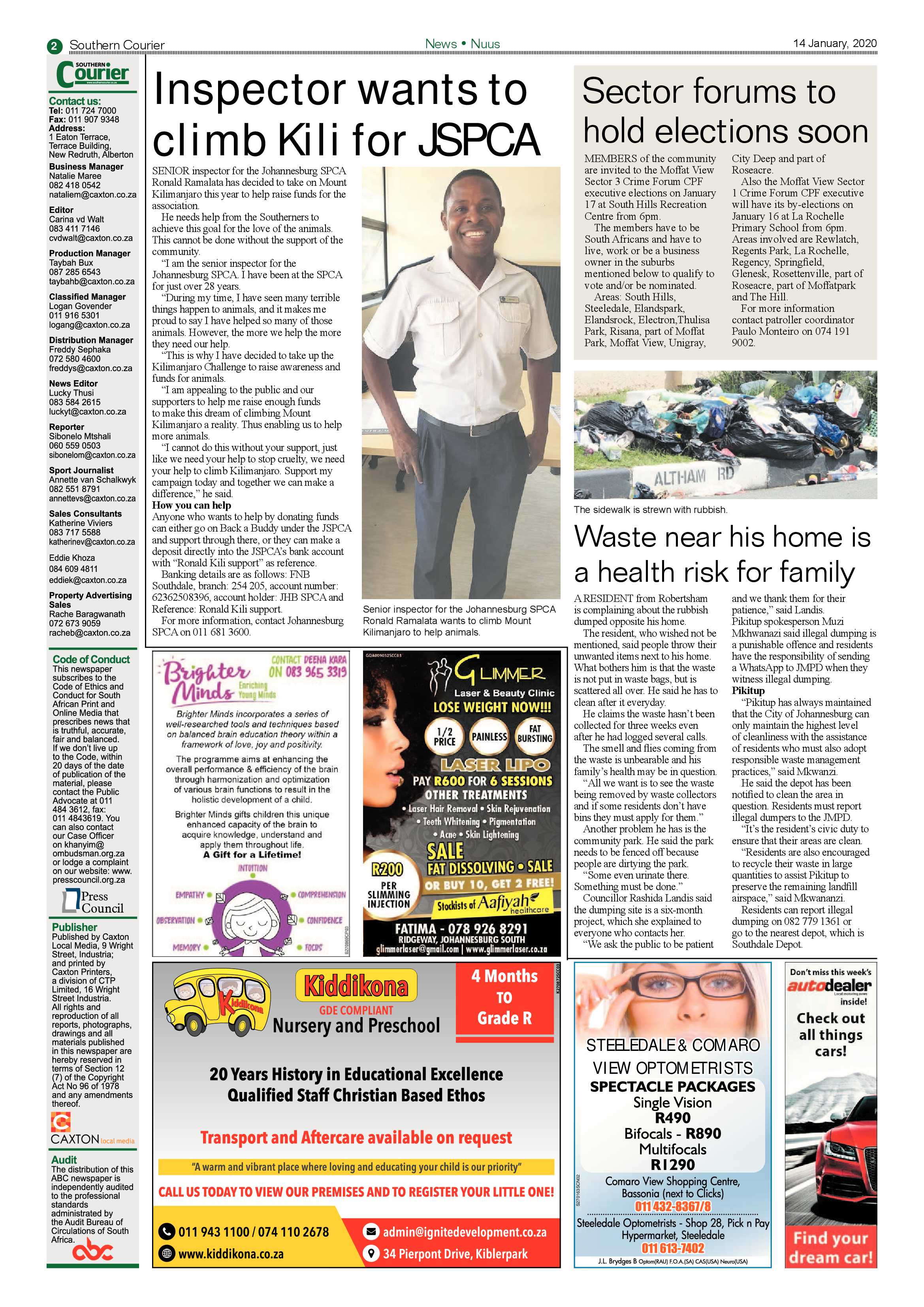 Southern Courier 14 January 2020 page 2