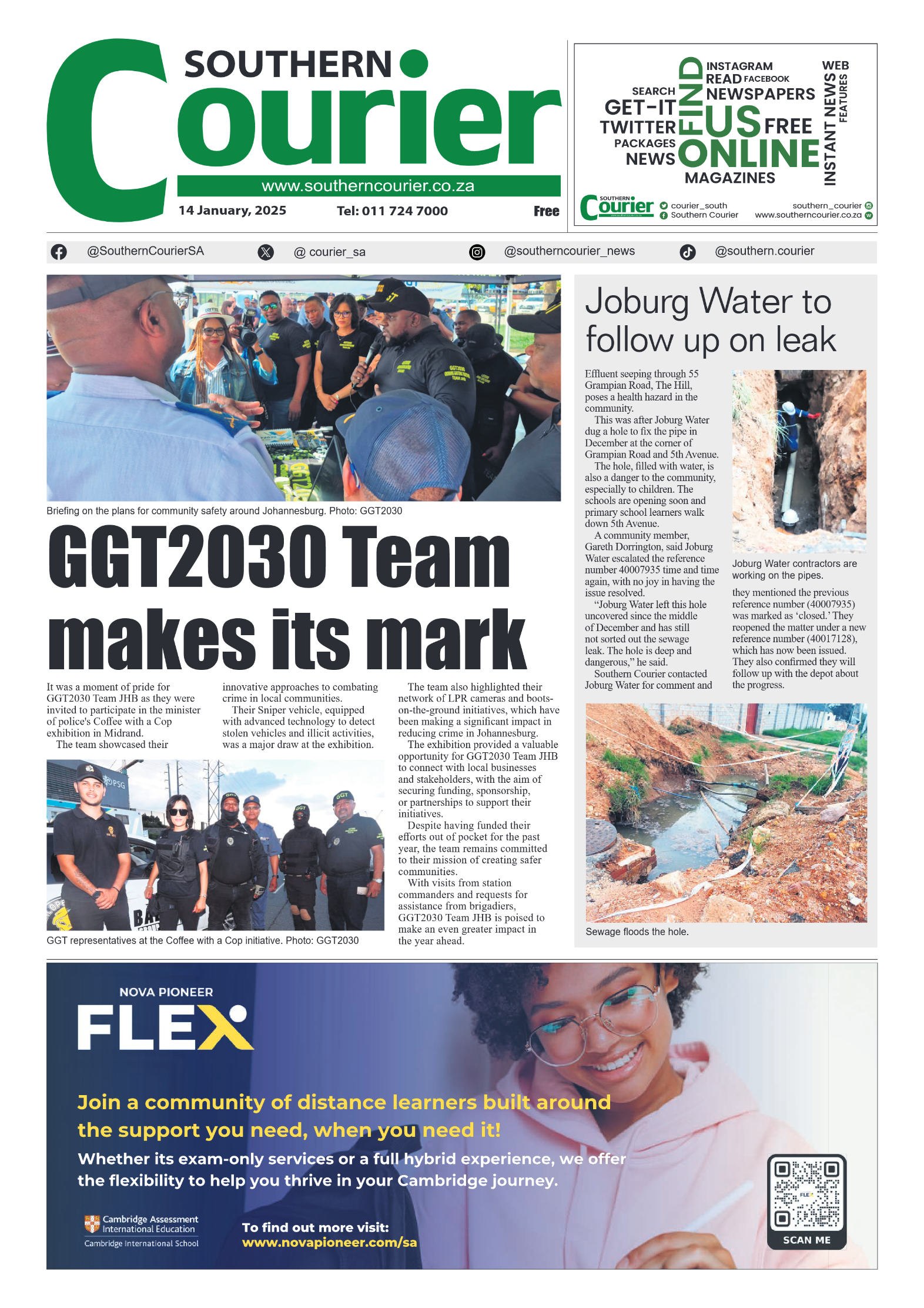 Southern Courier 14 January 2025 page 1