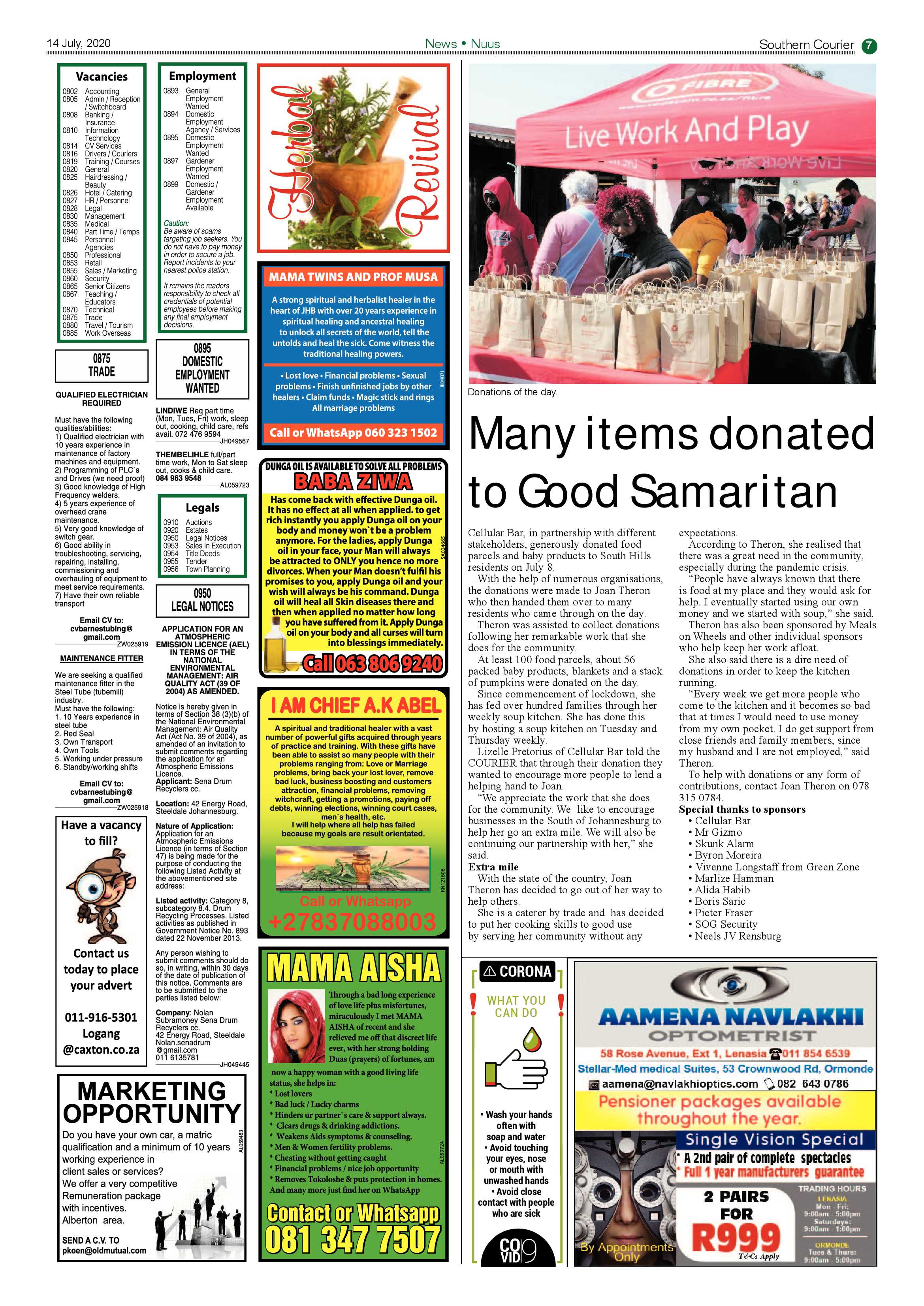 Southern Courier 14 June 2020 page 7