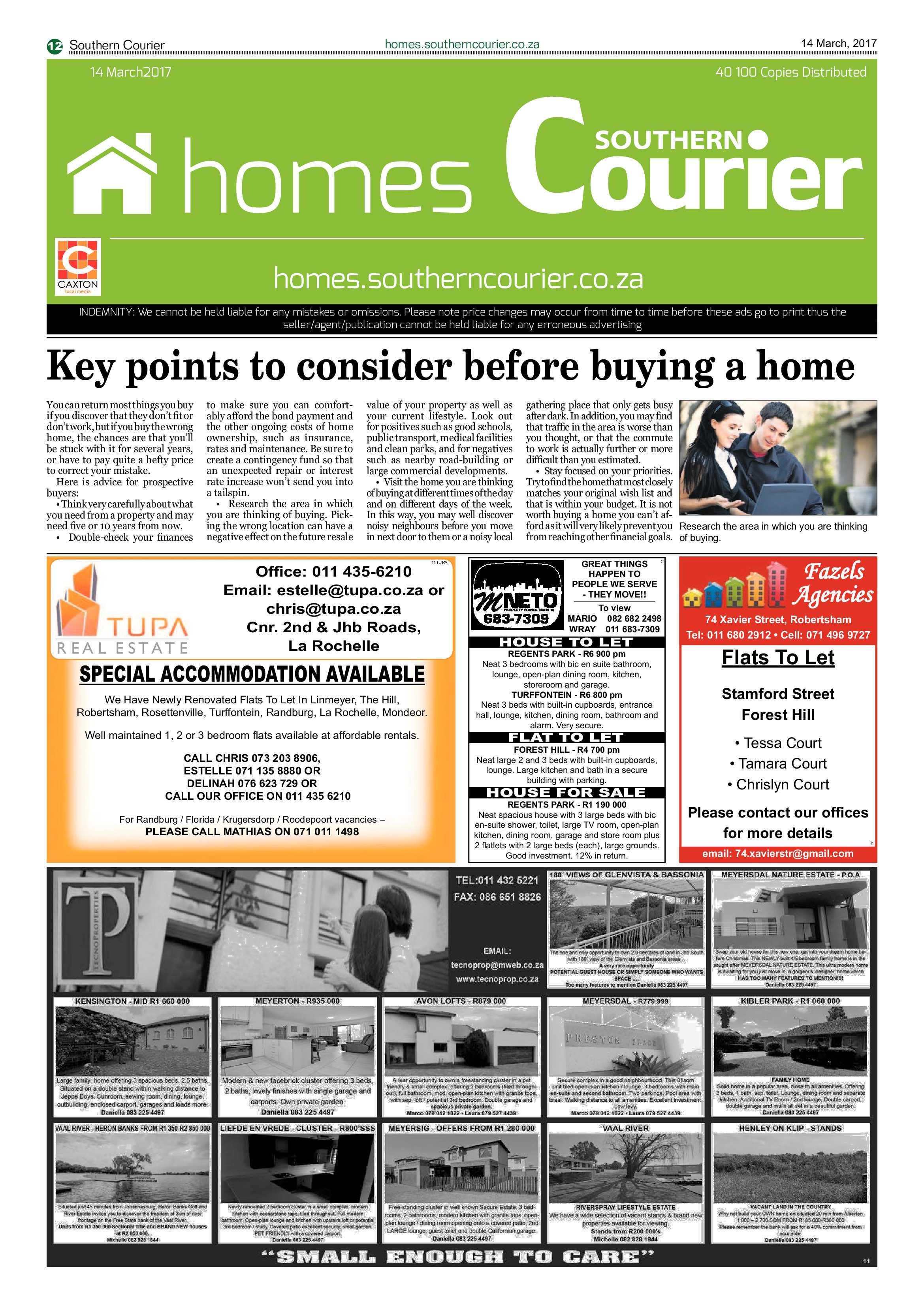 Southern Courier 14 March 2017 page 12
