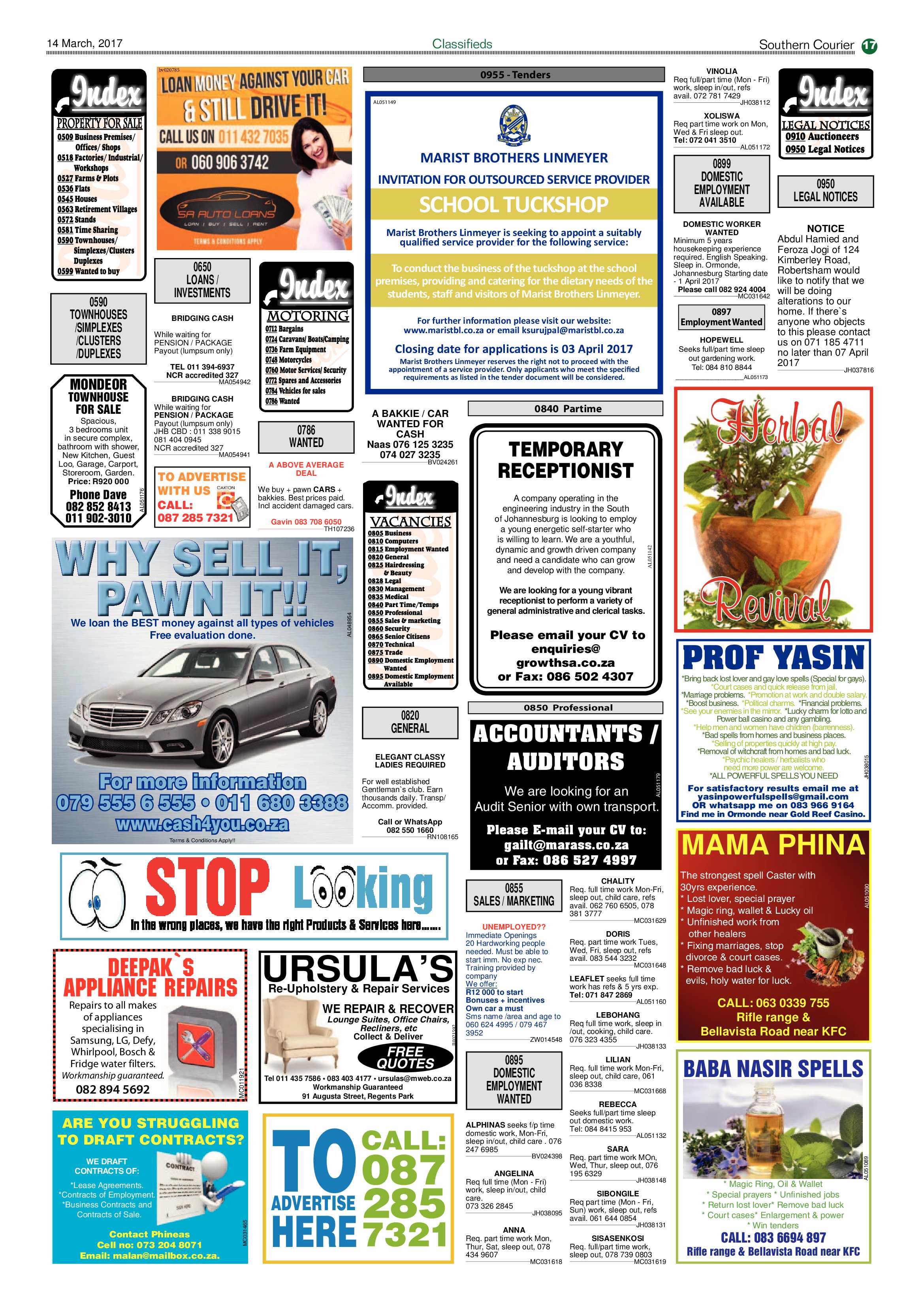 Southern Courier 14 March 2017 page 17