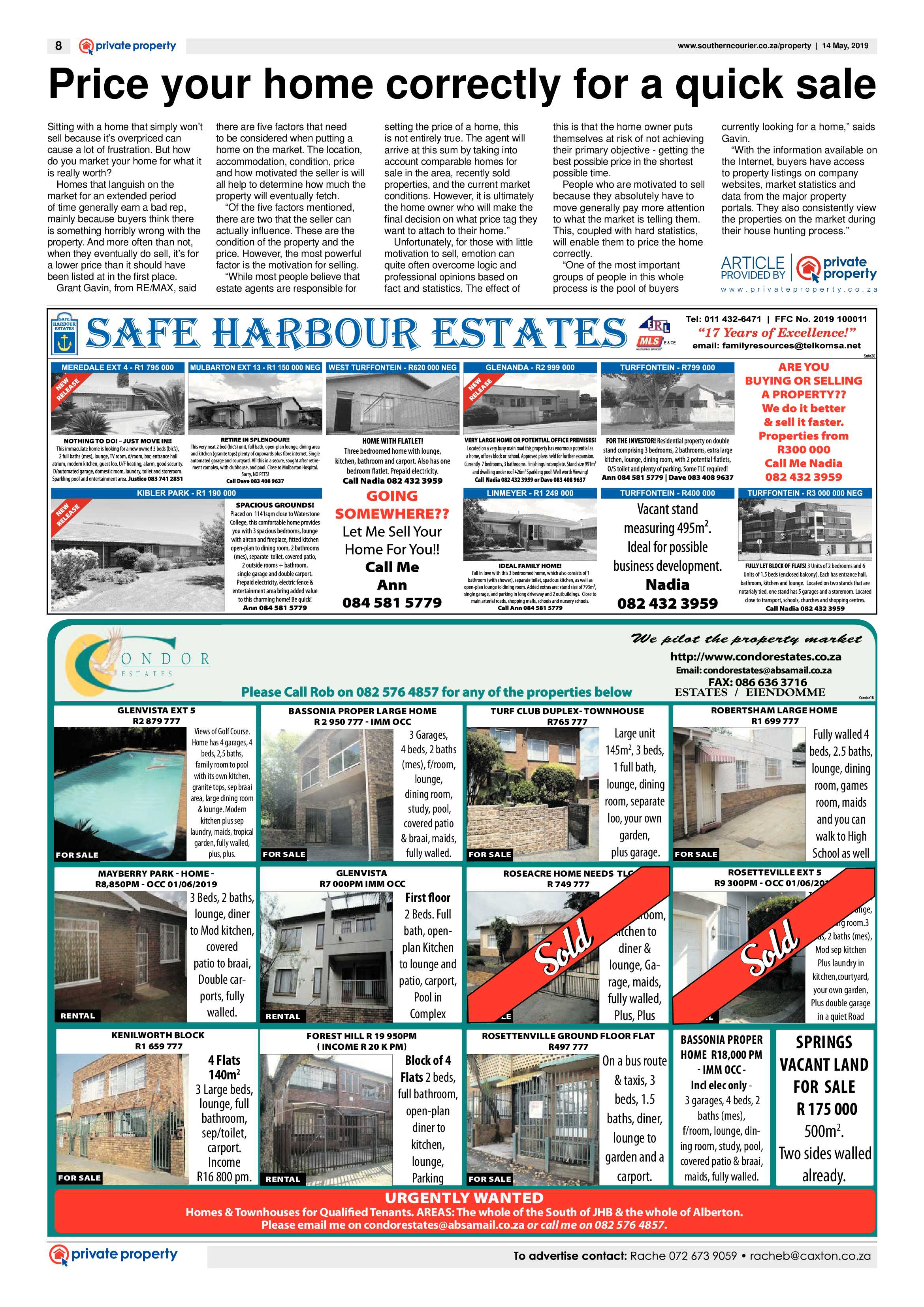 Southern Courier 14 May 2019 page 8