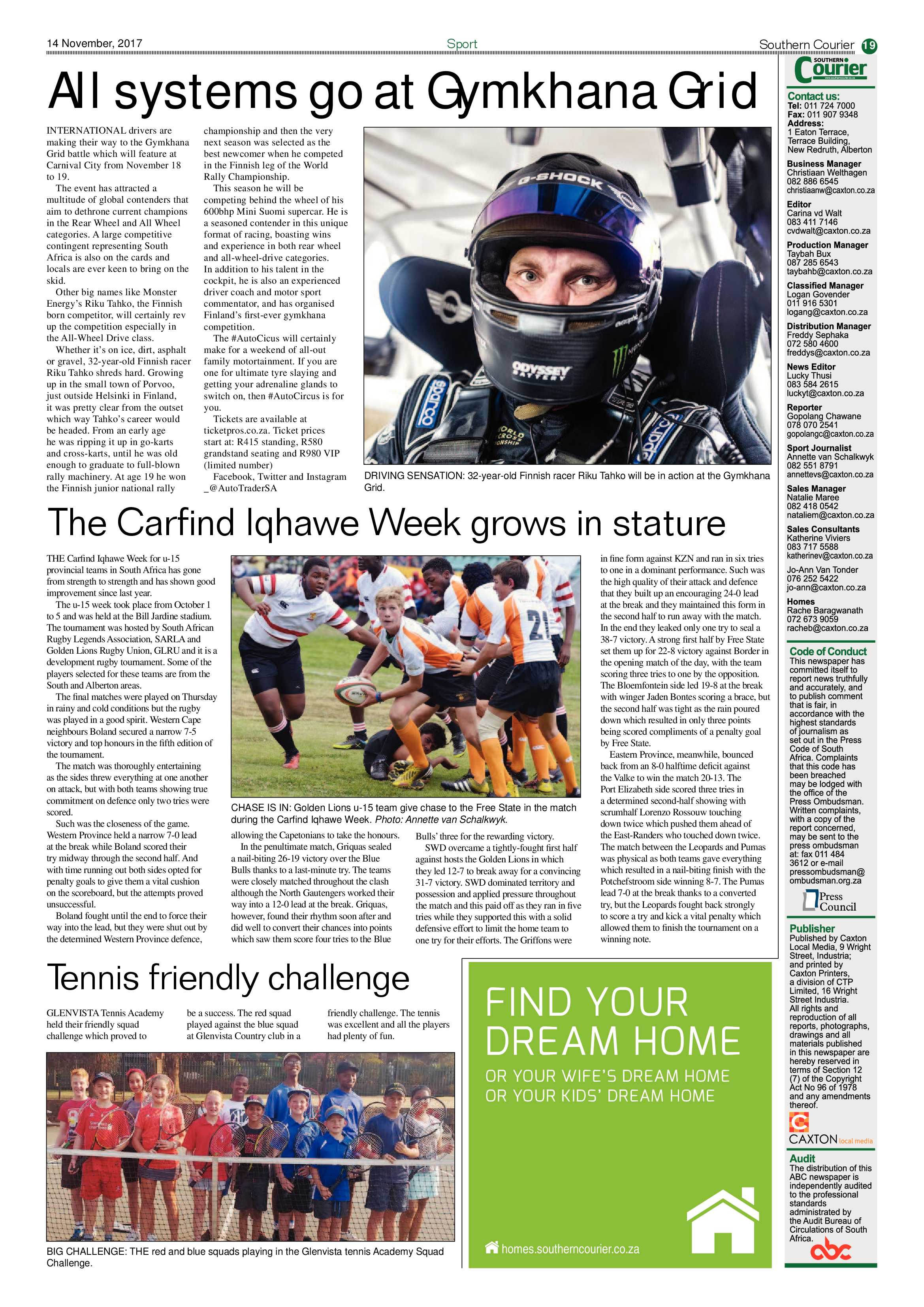 Southern Courier 14 November 2017 page 19