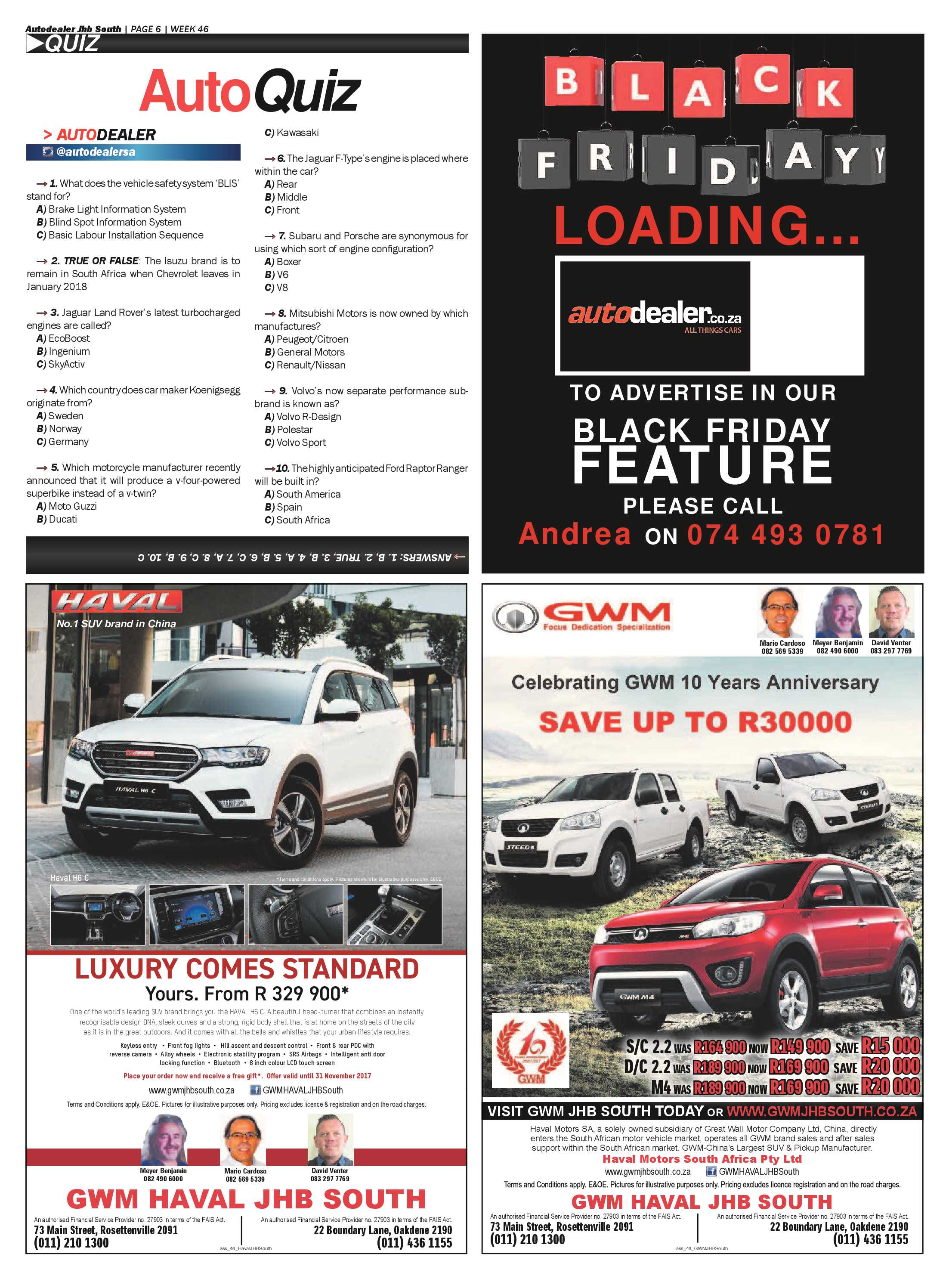 Southern Courier 14 November 2017 page 26