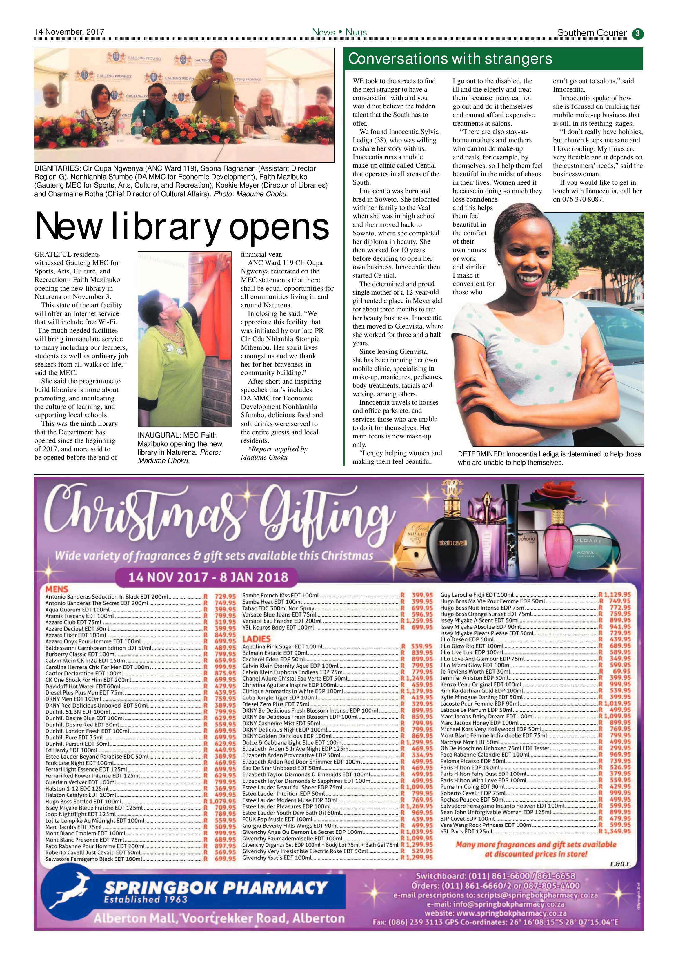 Southern Courier 14 November 2017 page 3