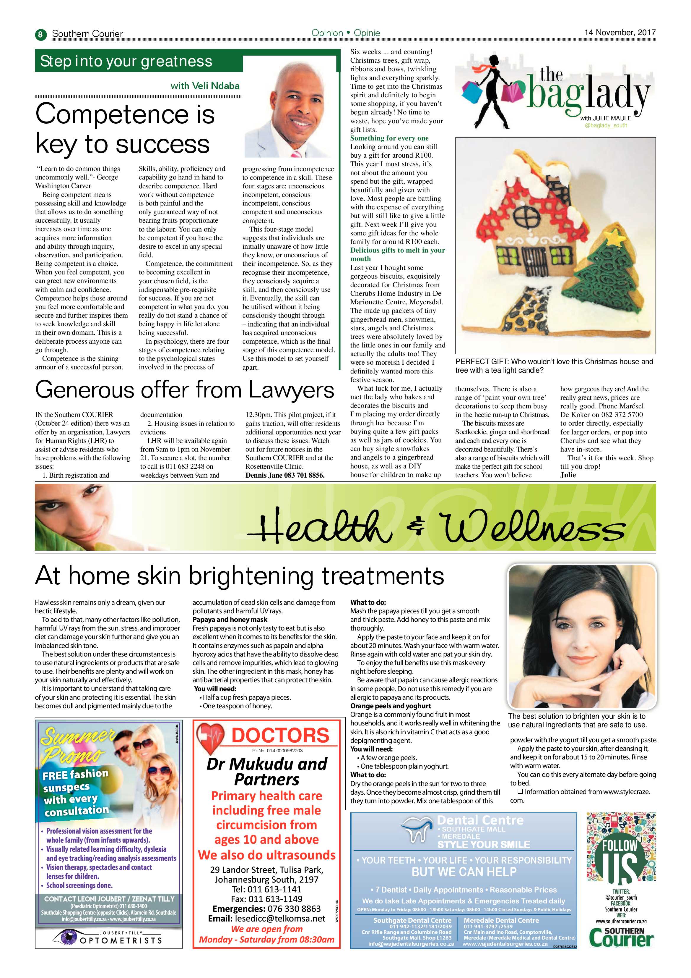 Southern Courier 14 November 2017 page 8