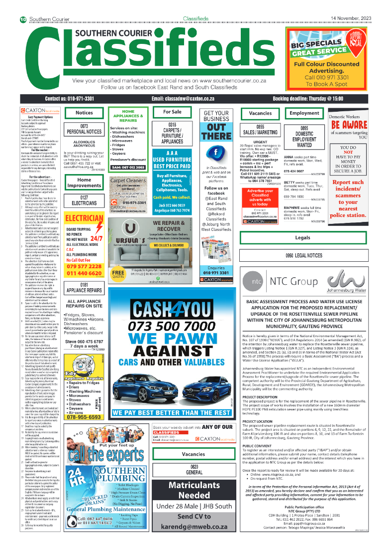 Southern Courier 14 November 2023 page 10