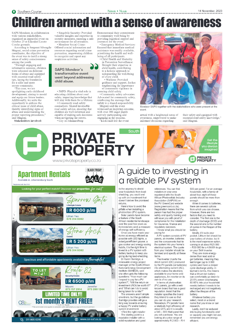 Southern Courier 14 November 2023 page 8