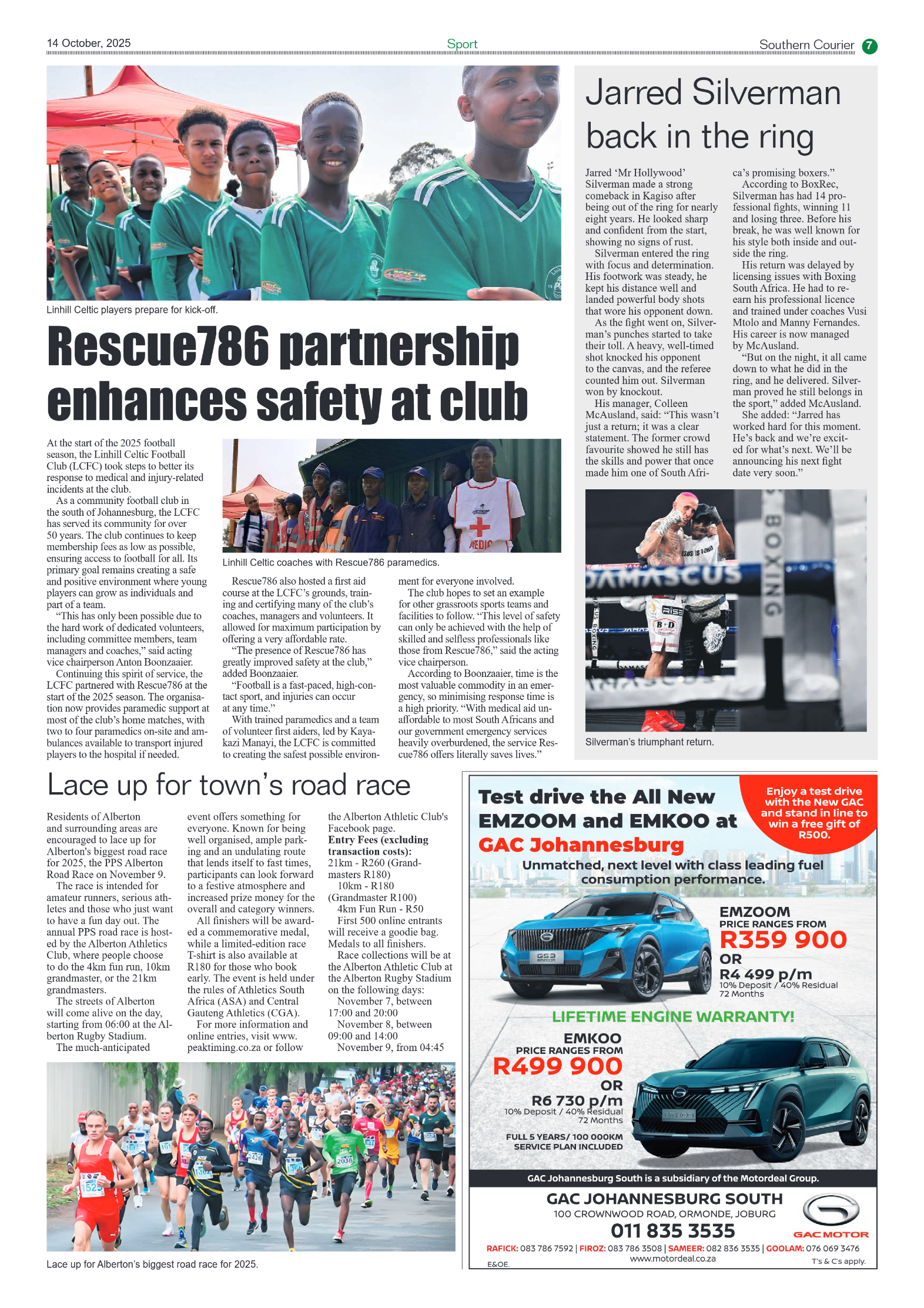 Southern Courier 14 October 2025 page 7