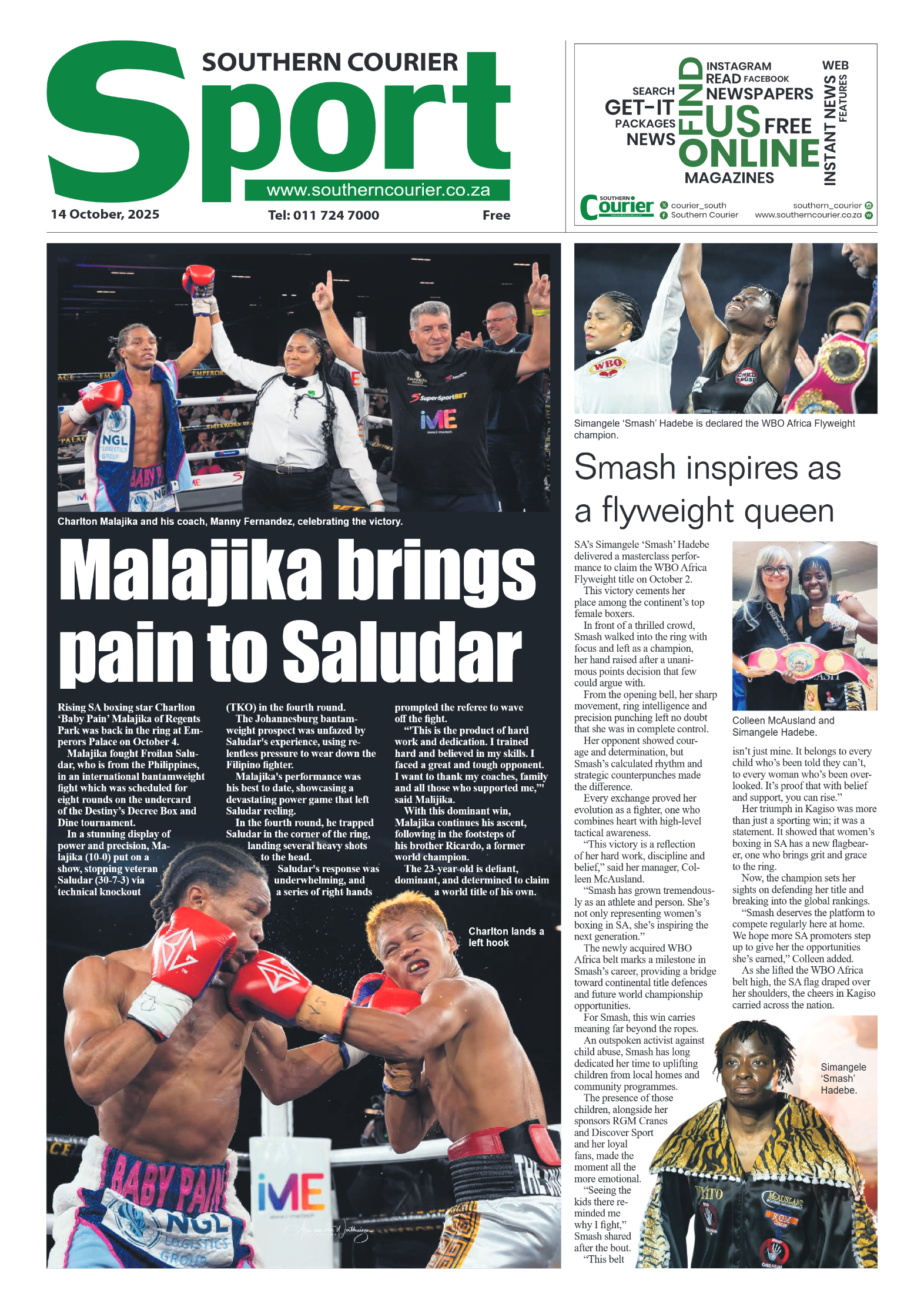 Southern Courier 14 October 2025 page 8