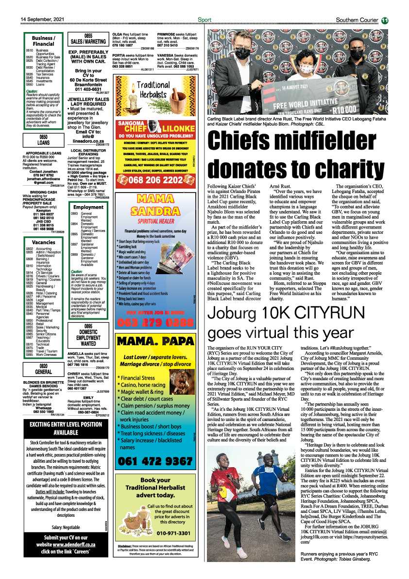 Southern Courier 14 September 2021 page 11