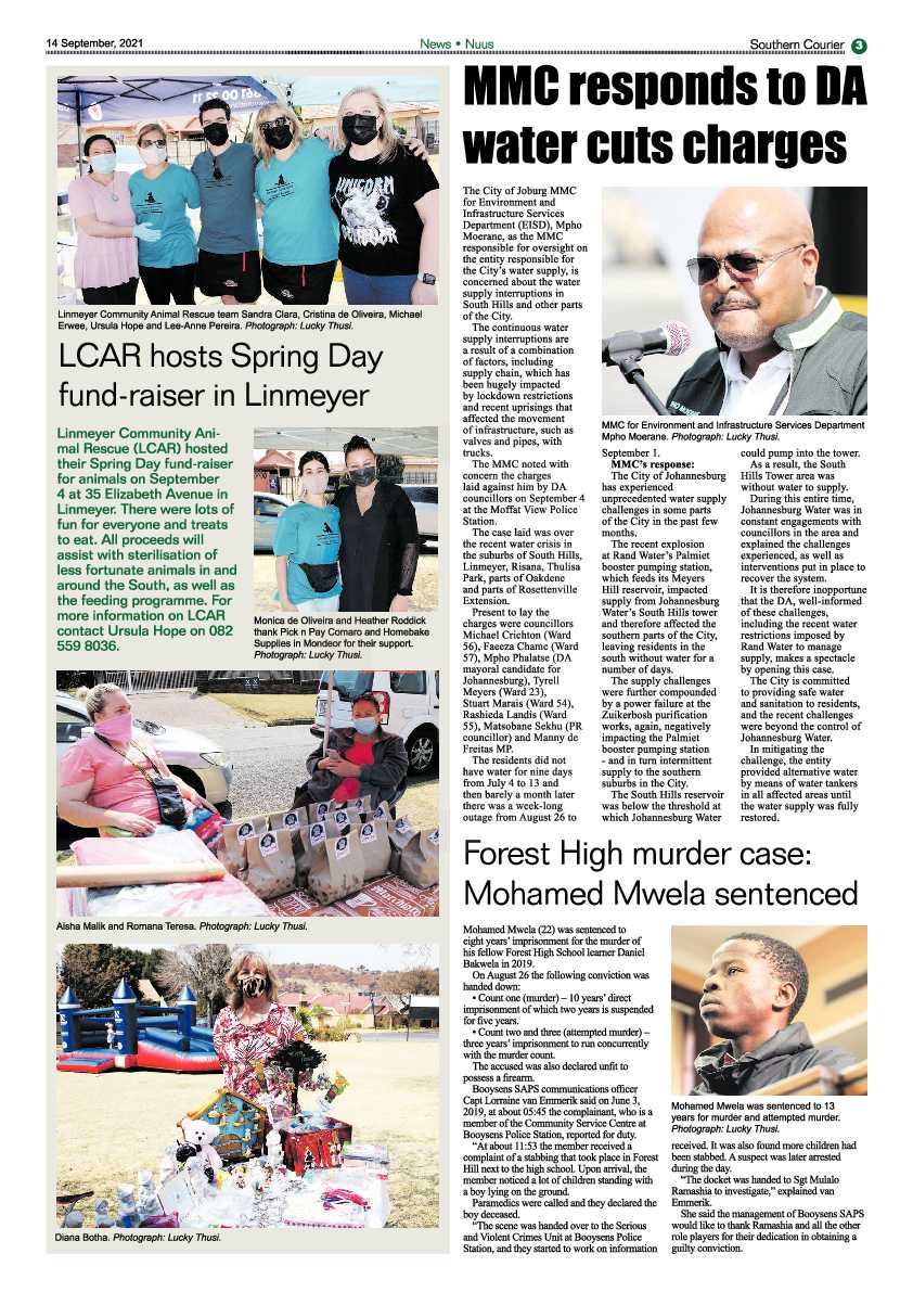 Southern Courier 14 September 2021 page 3