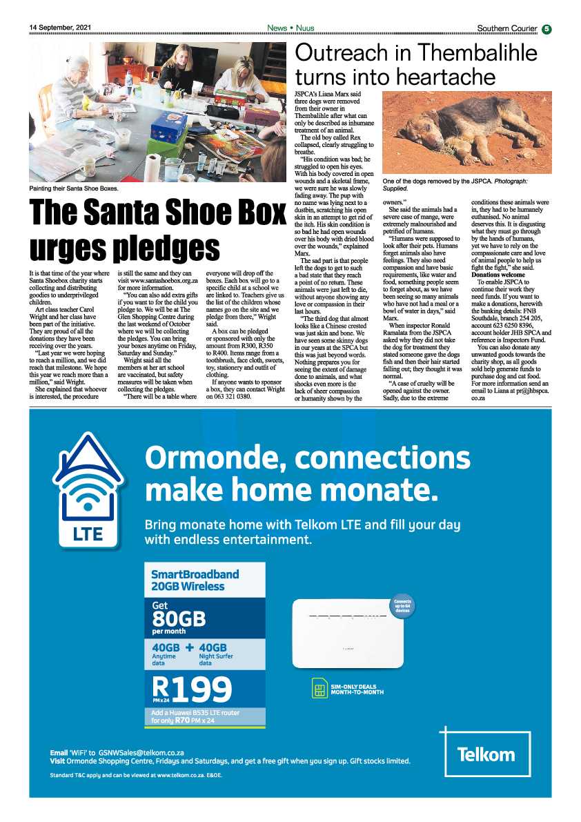 Southern Courier 14 September 2021 page 5