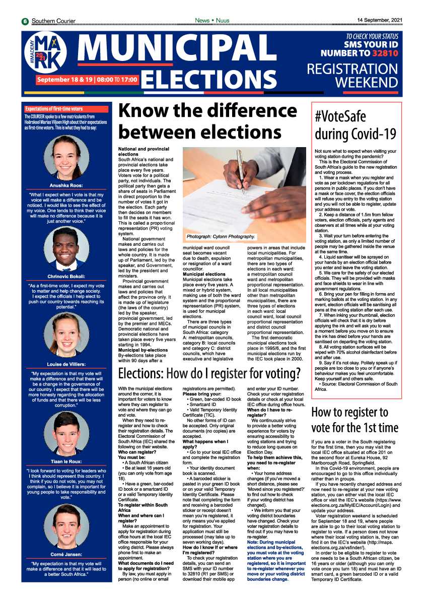 Southern Courier 14 September 2021 page 6