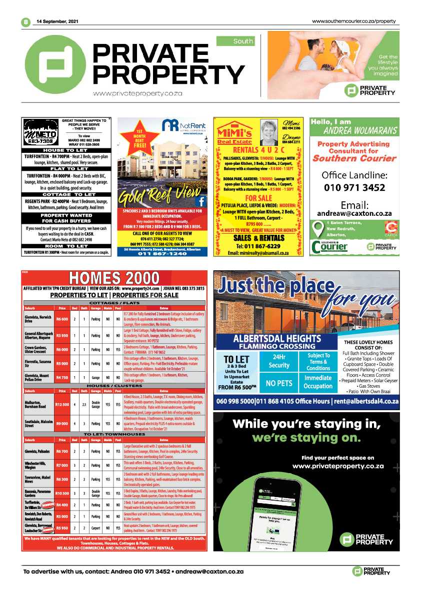 Southern Courier 14 September 2021 page 8