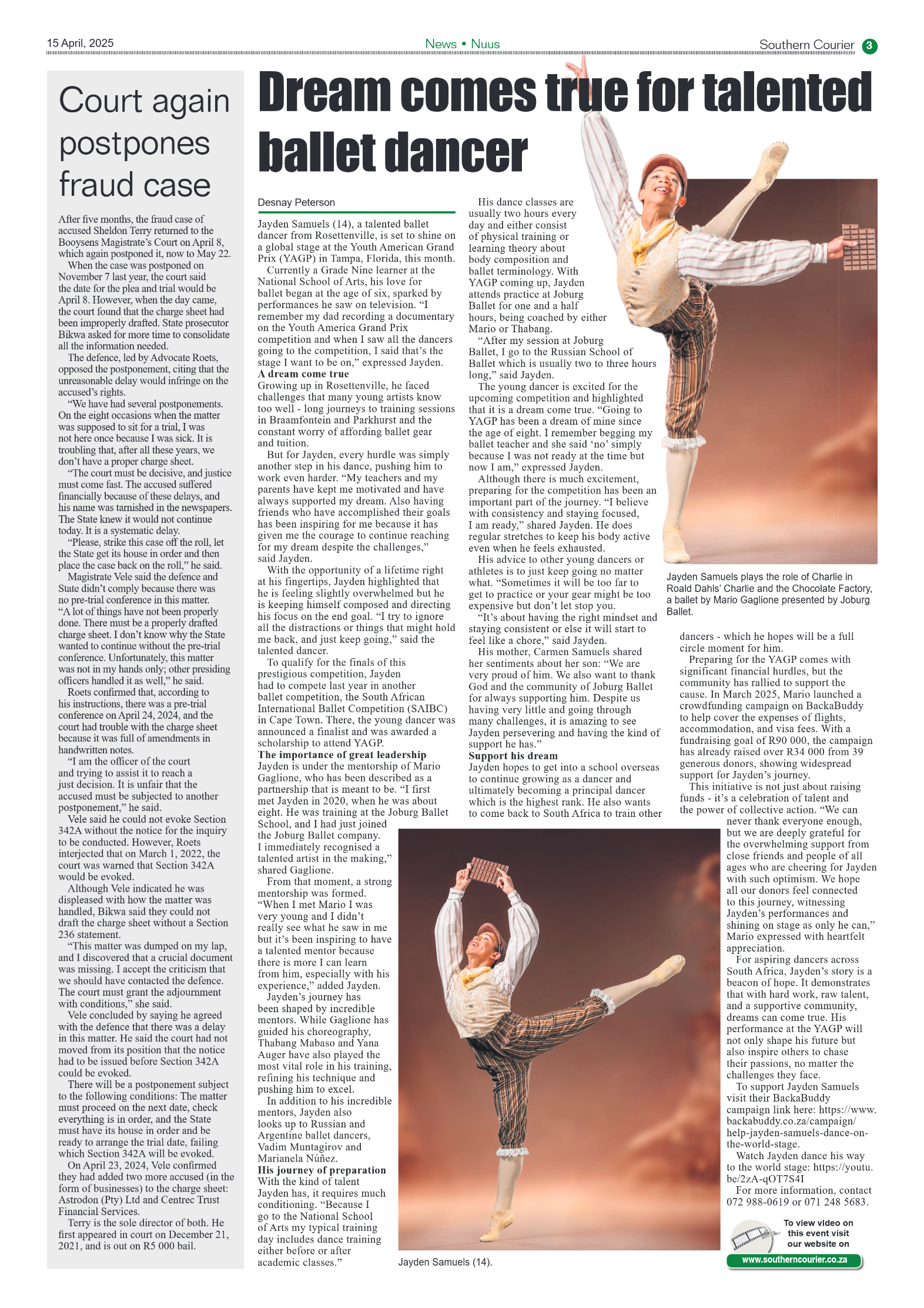 Southern Courier 15 April 2025 page 3