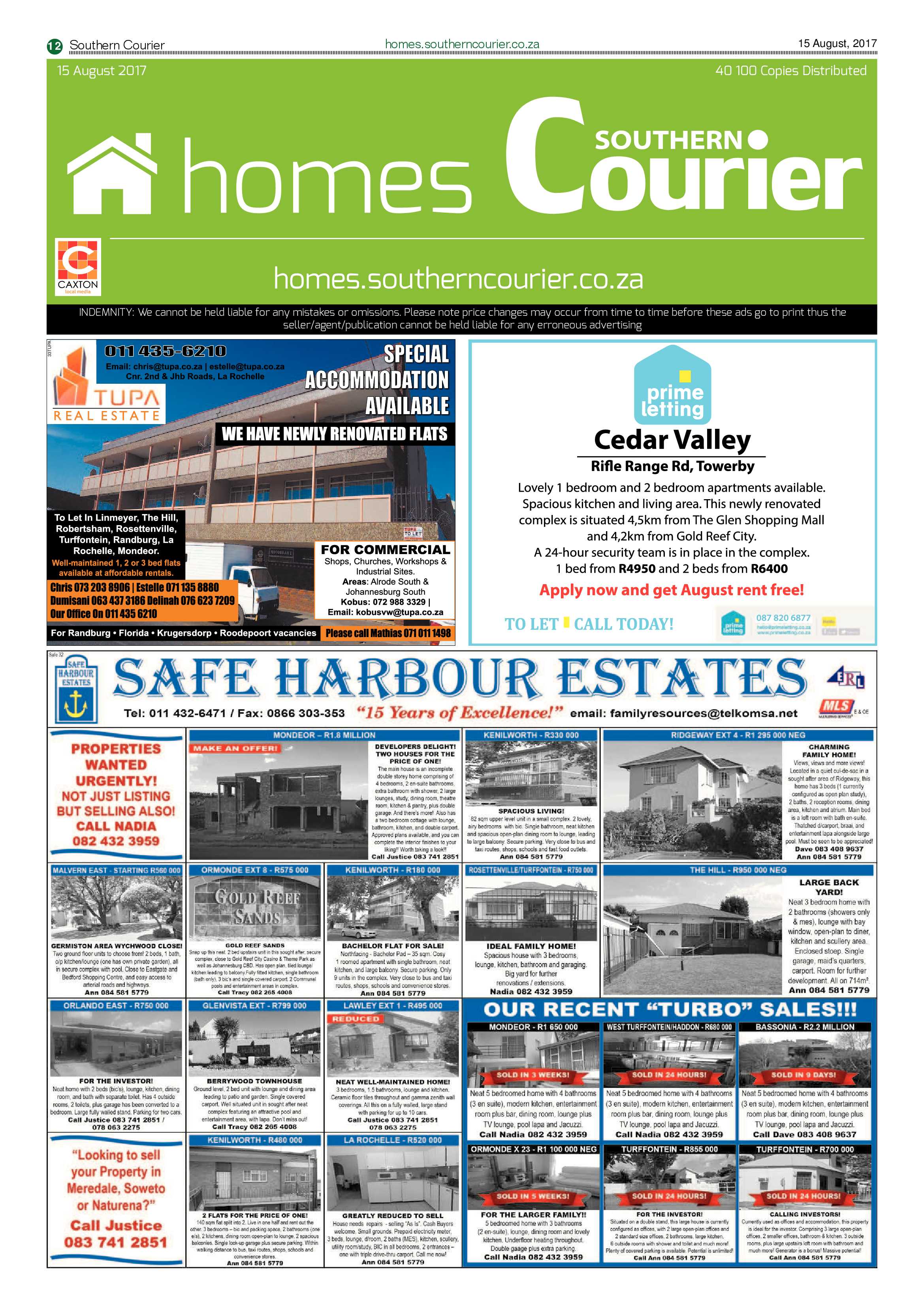 Southern Courier 15 August 2017 page 12