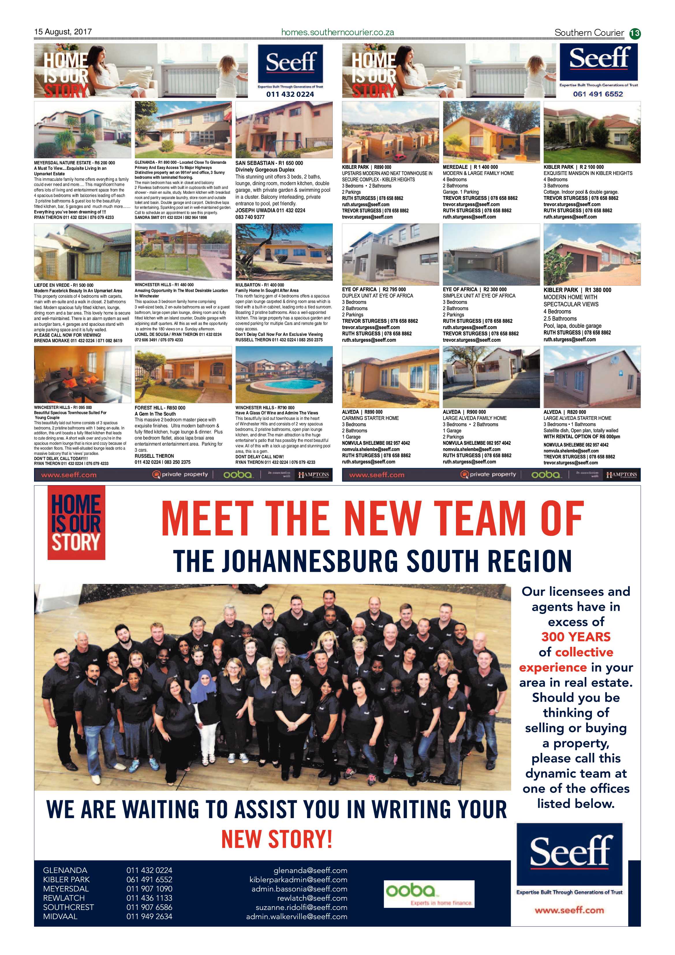 Southern Courier 15 August 2017 page 13