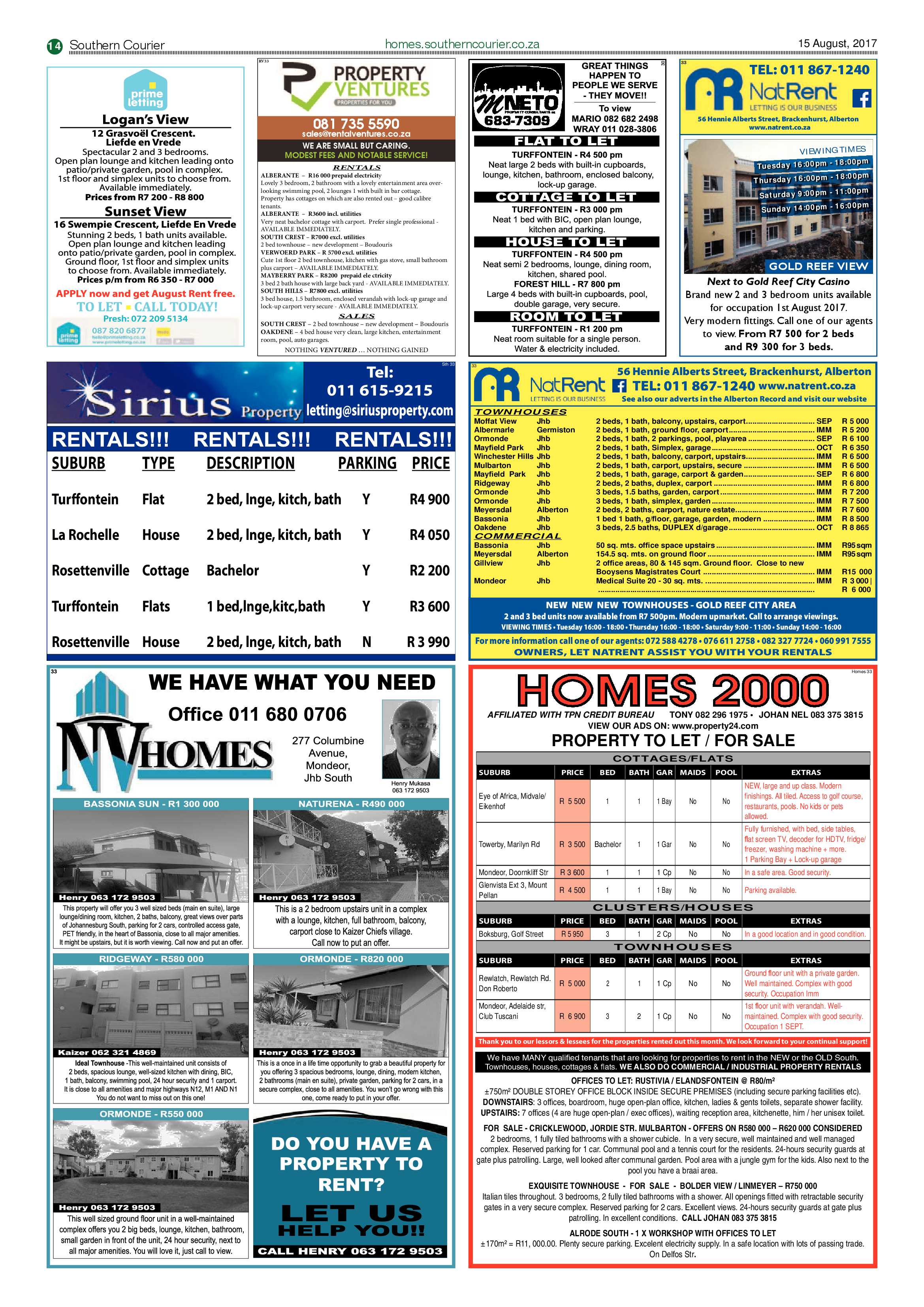 Southern Courier 15 August 2017 page 14