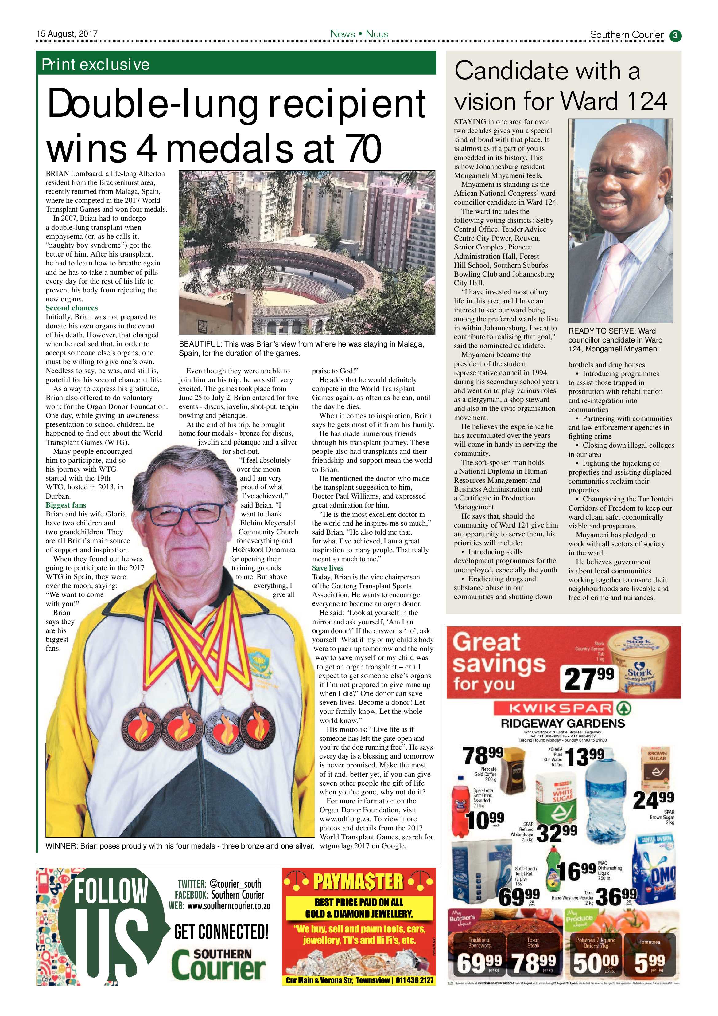 Southern Courier 15 August 2017 page 3