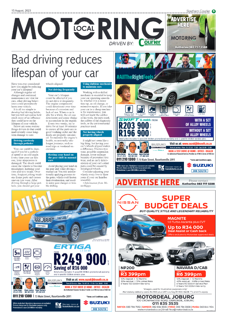 Southern Courier 15 August 2023 page 5