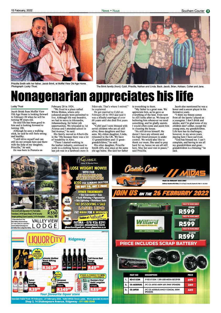 Southern Courier 15 February 2022 page 3