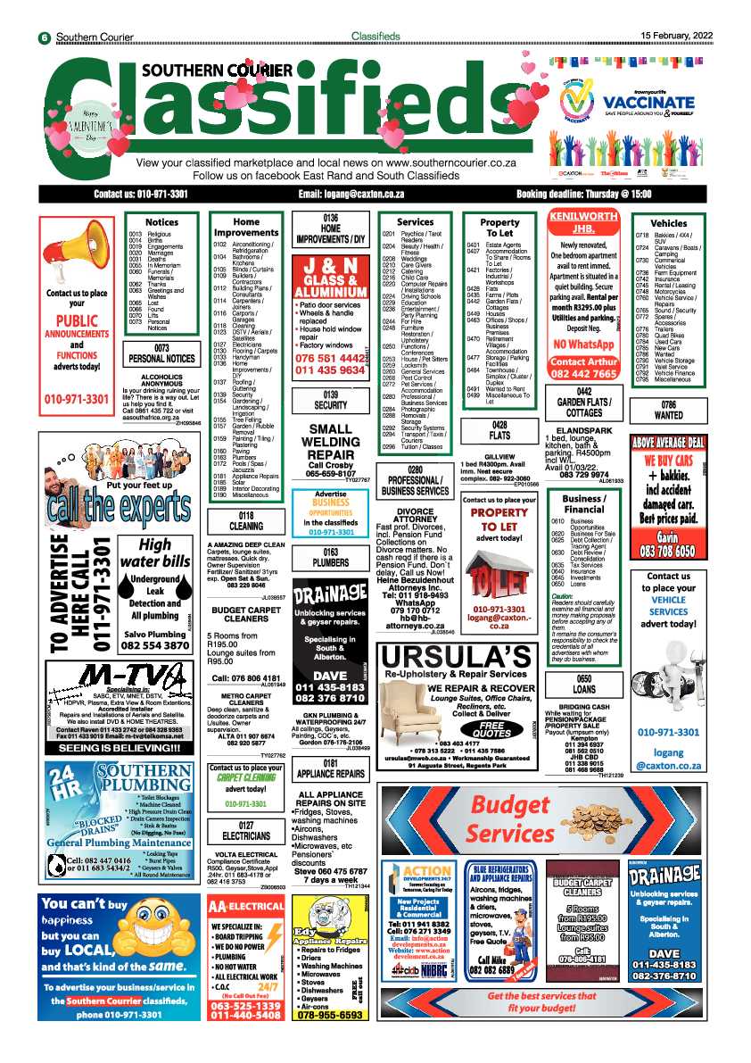 Southern Courier 15 February 2022 page 6