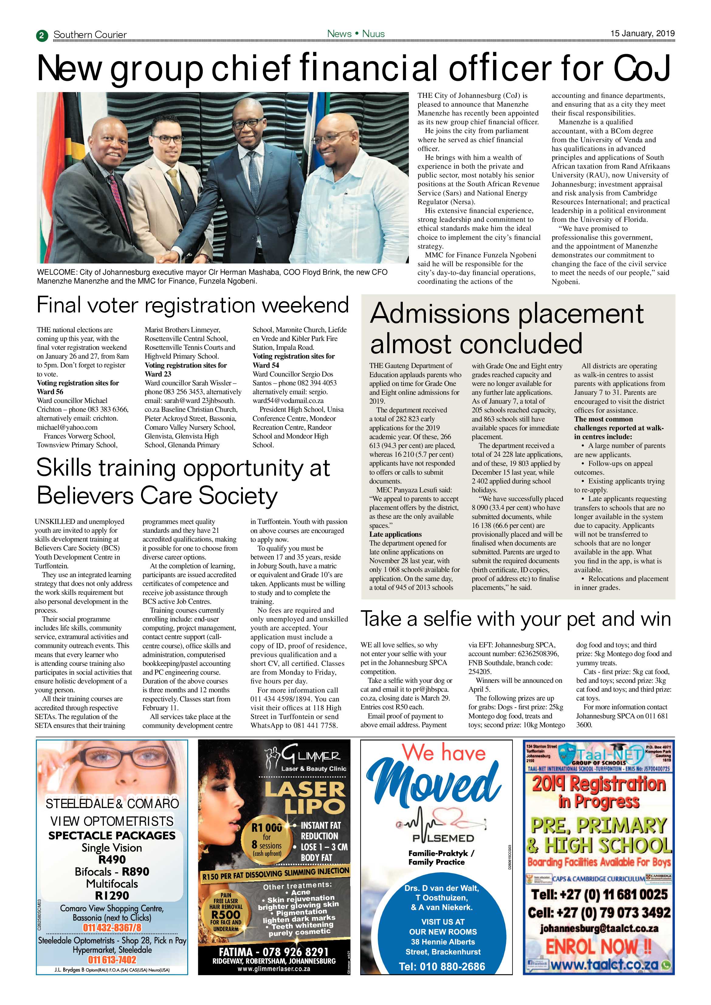 Southern Courier 15 January 2019 page 2