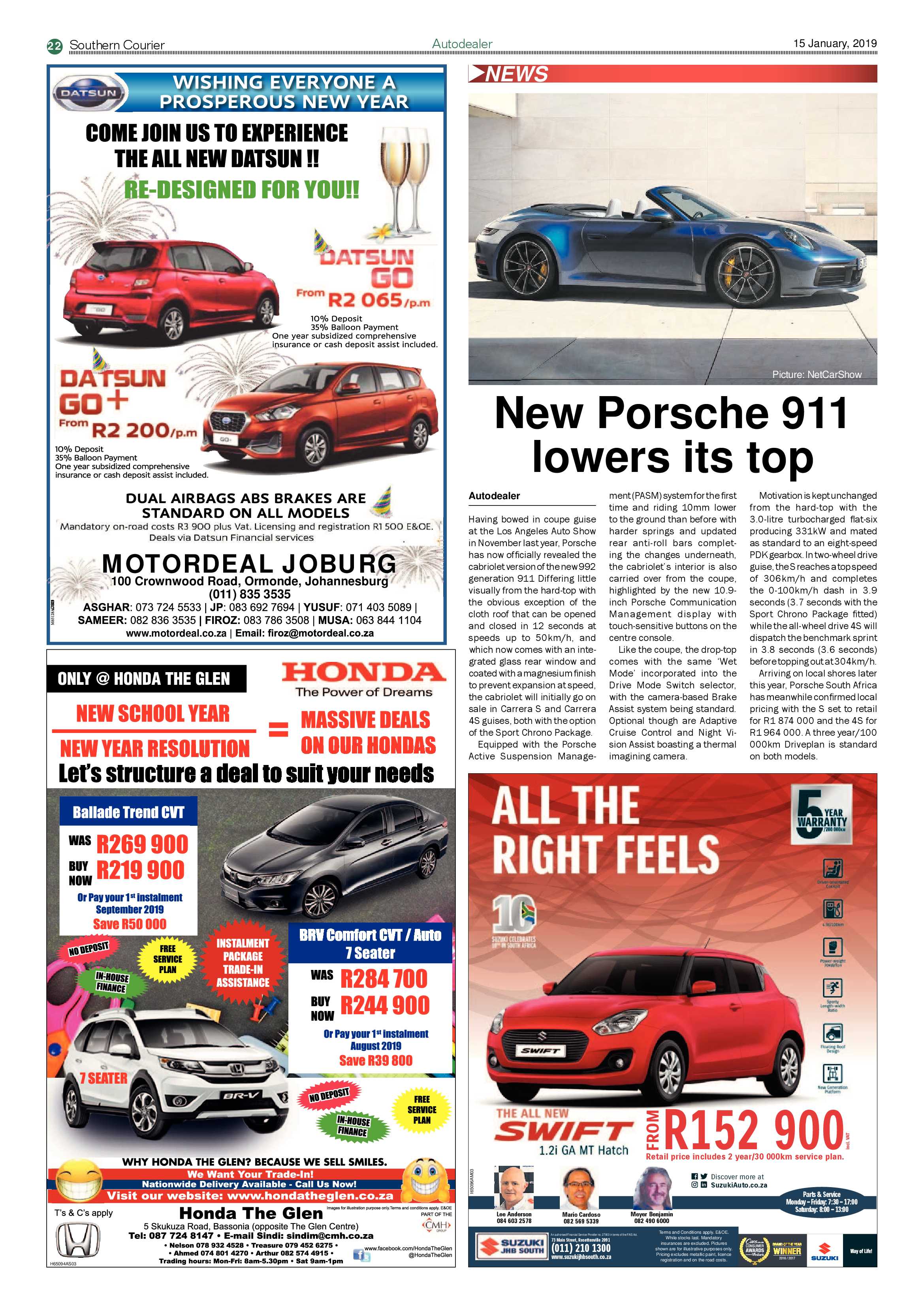 Southern Courier 15 January 2019 page 22