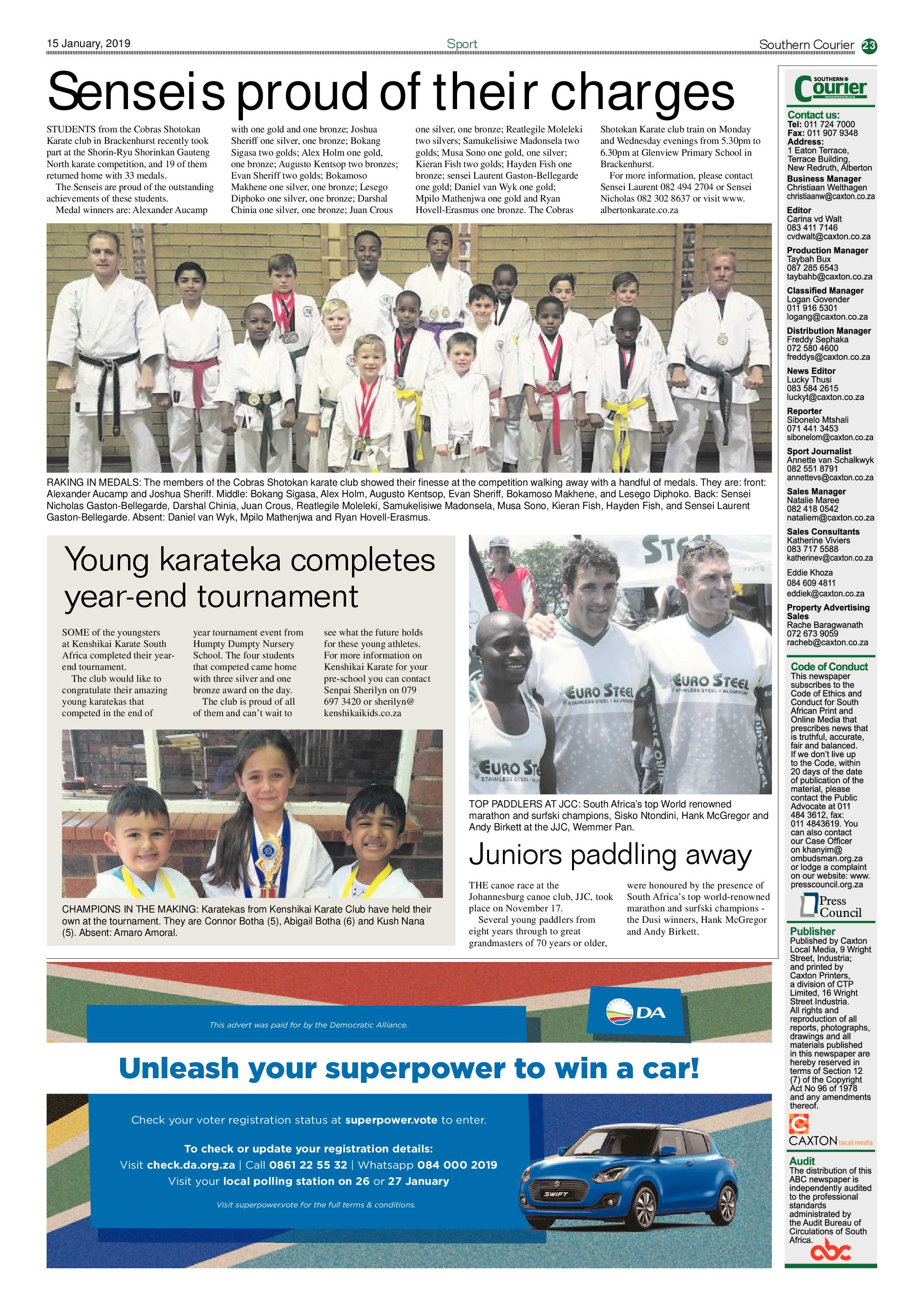Southern Courier 15 January 2019 page 23