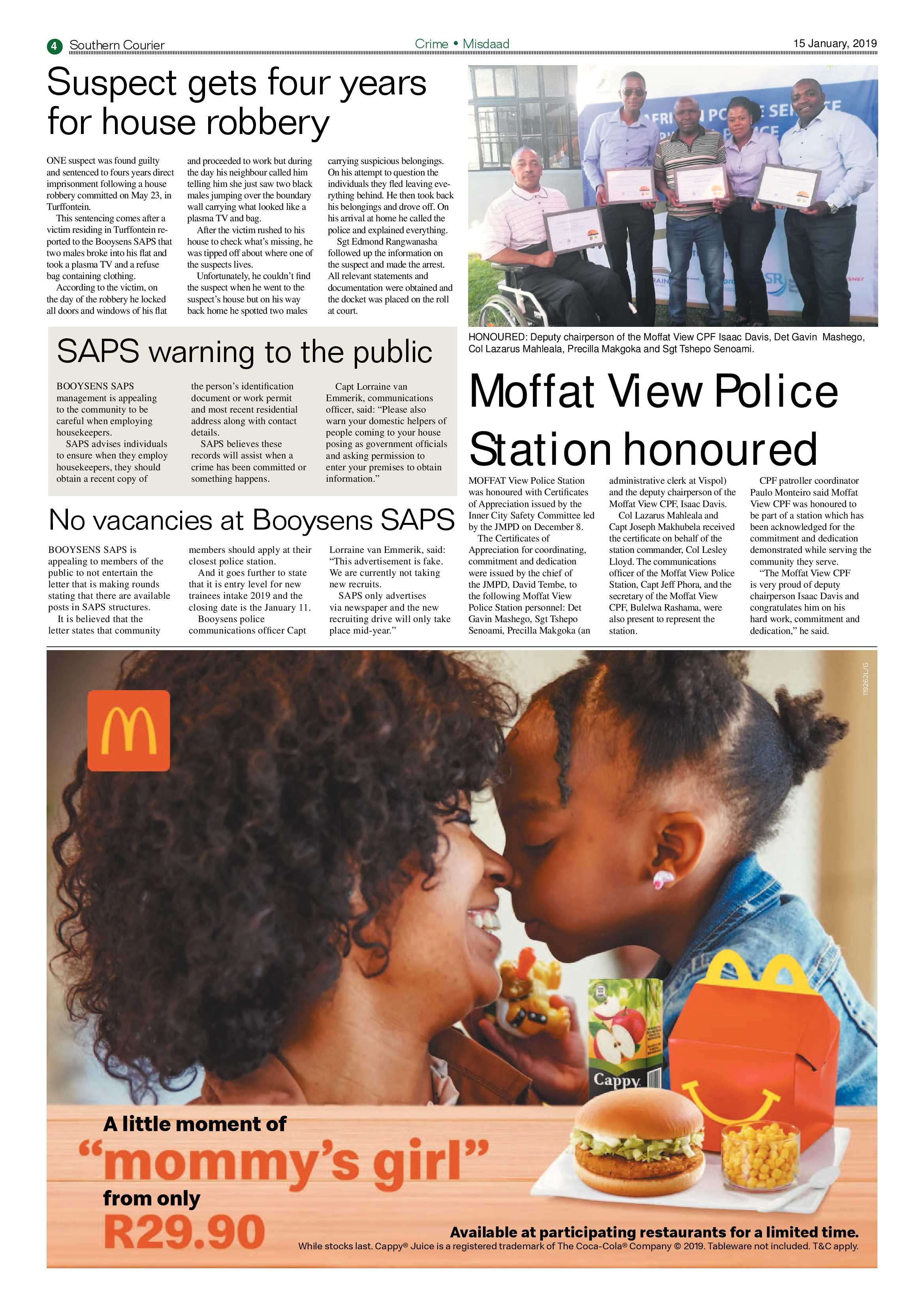 Southern Courier 15 January 2019 page 4
