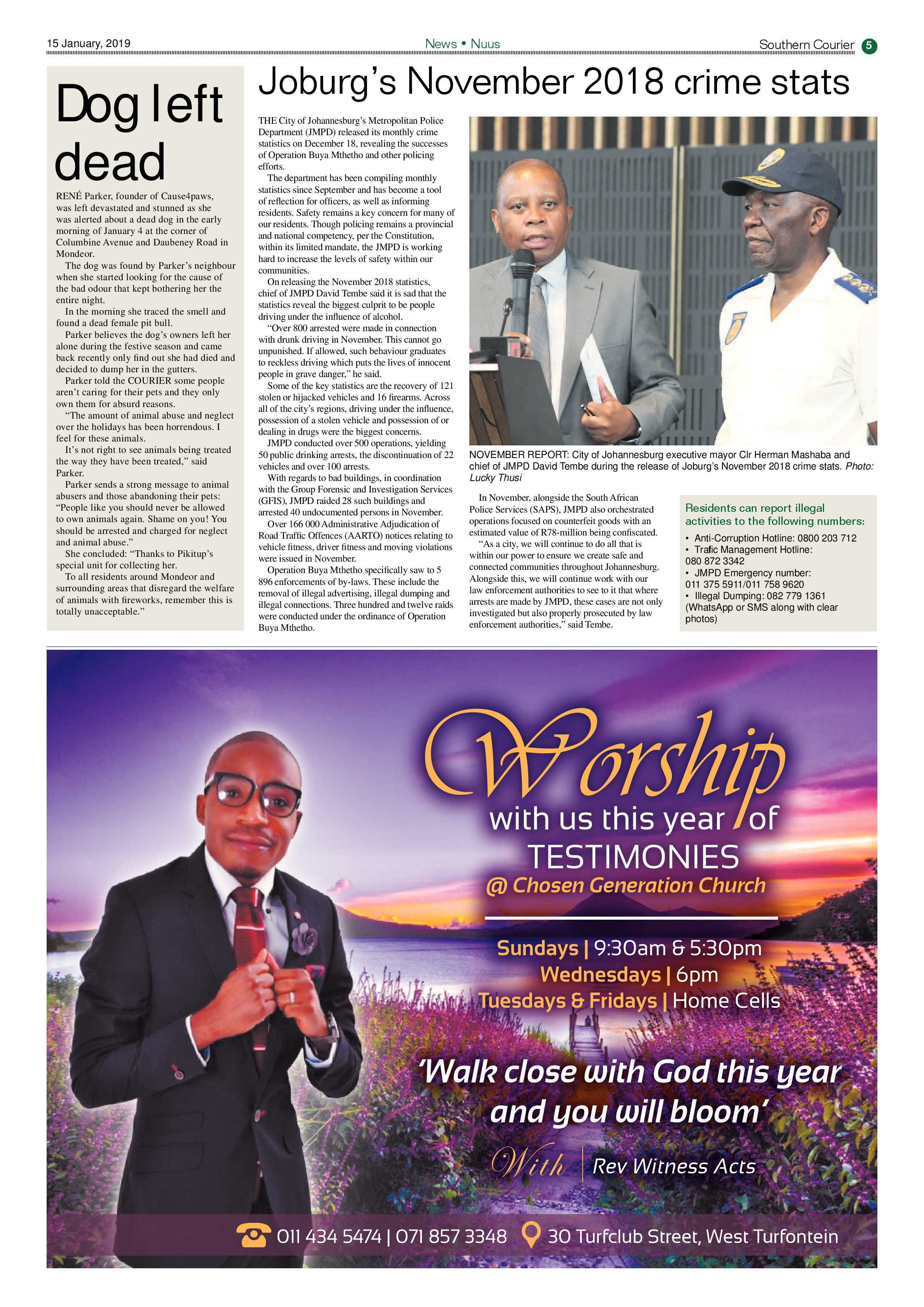 Southern Courier 15 January 2019 page 5