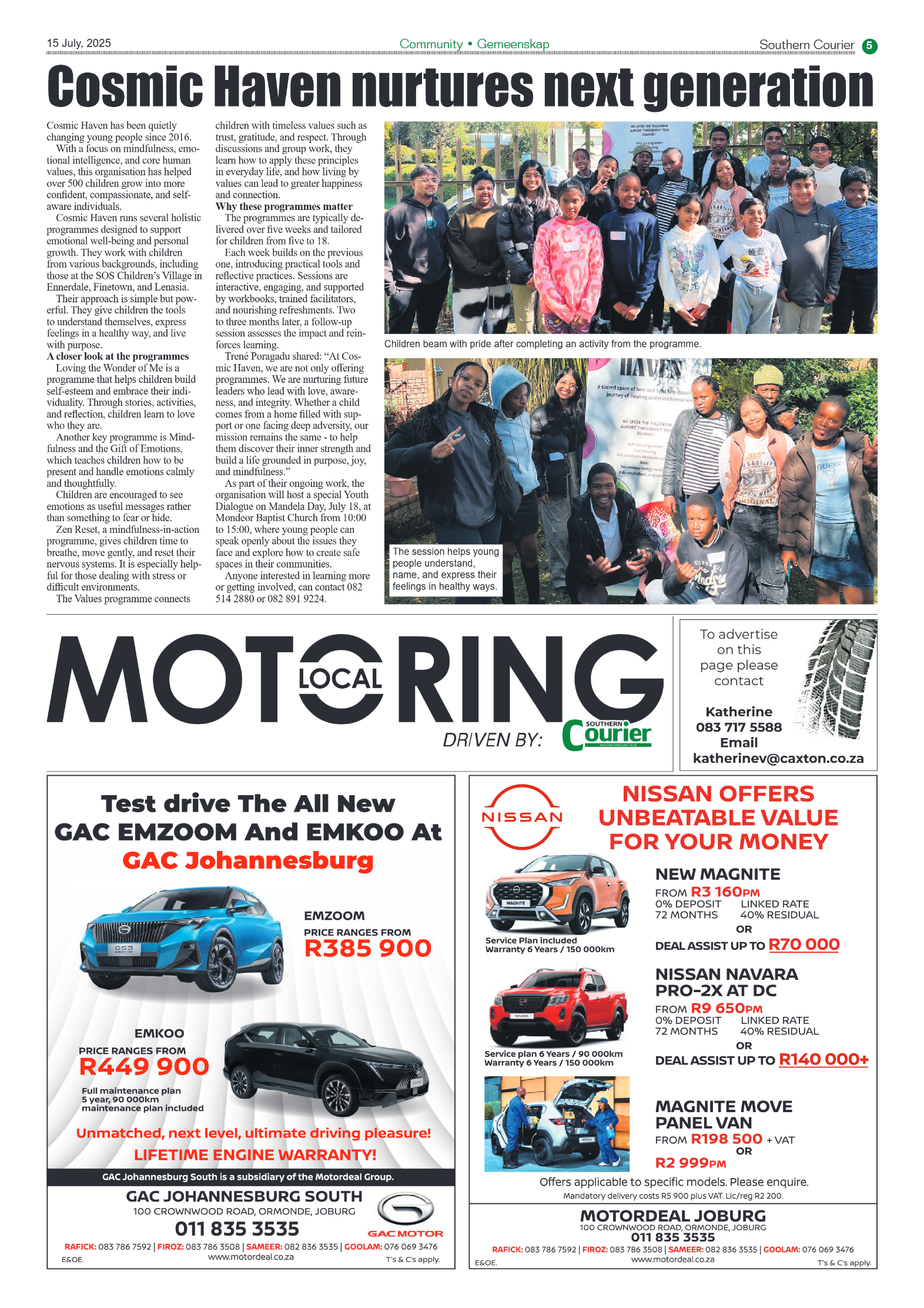 Southern Courier 15 July 2025 page 5
