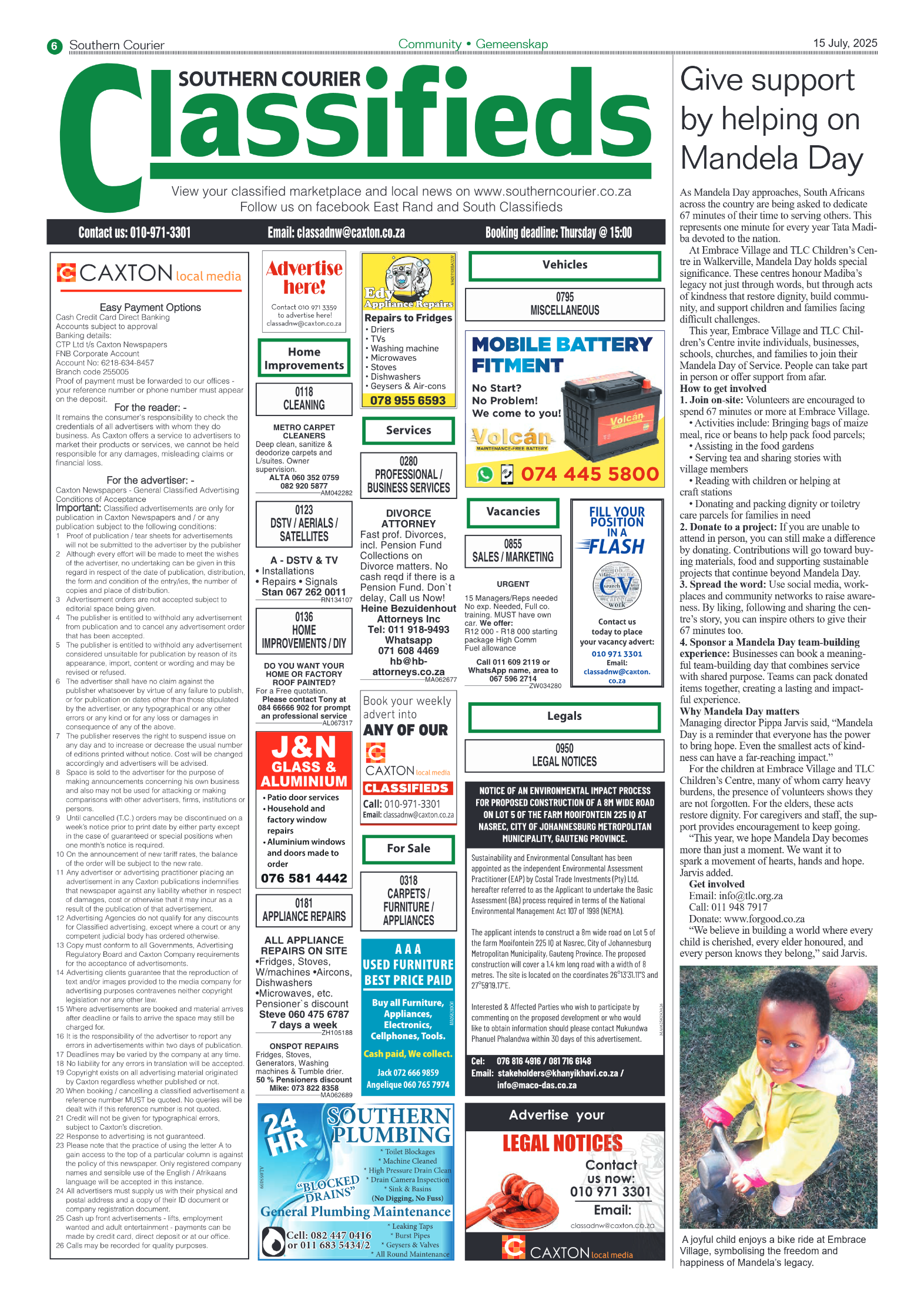 Southern Courier 15 July 2025 page 6
