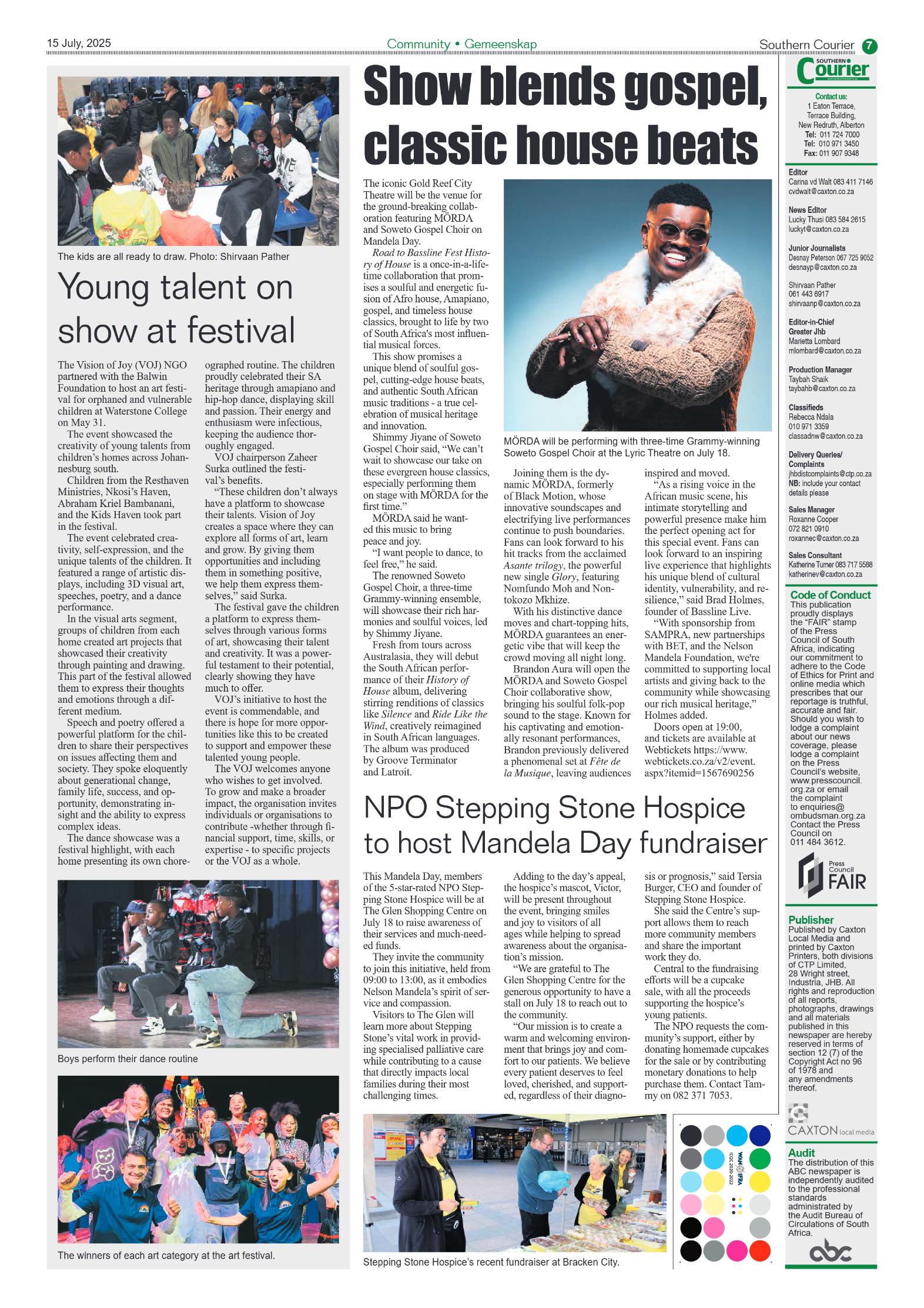 Southern Courier 15 July 2025 page 7