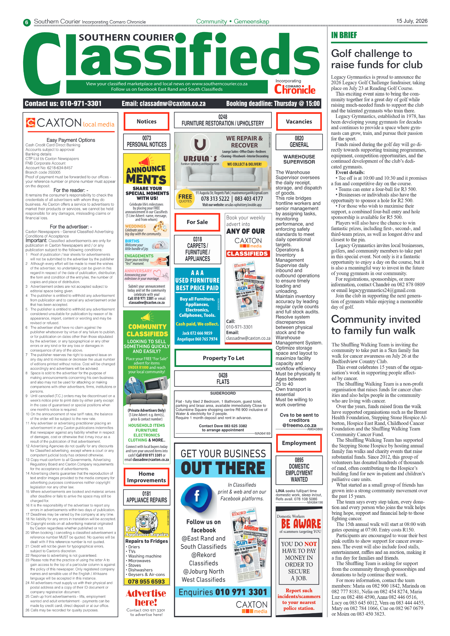 Southern Courier 15 July 2026 page 6