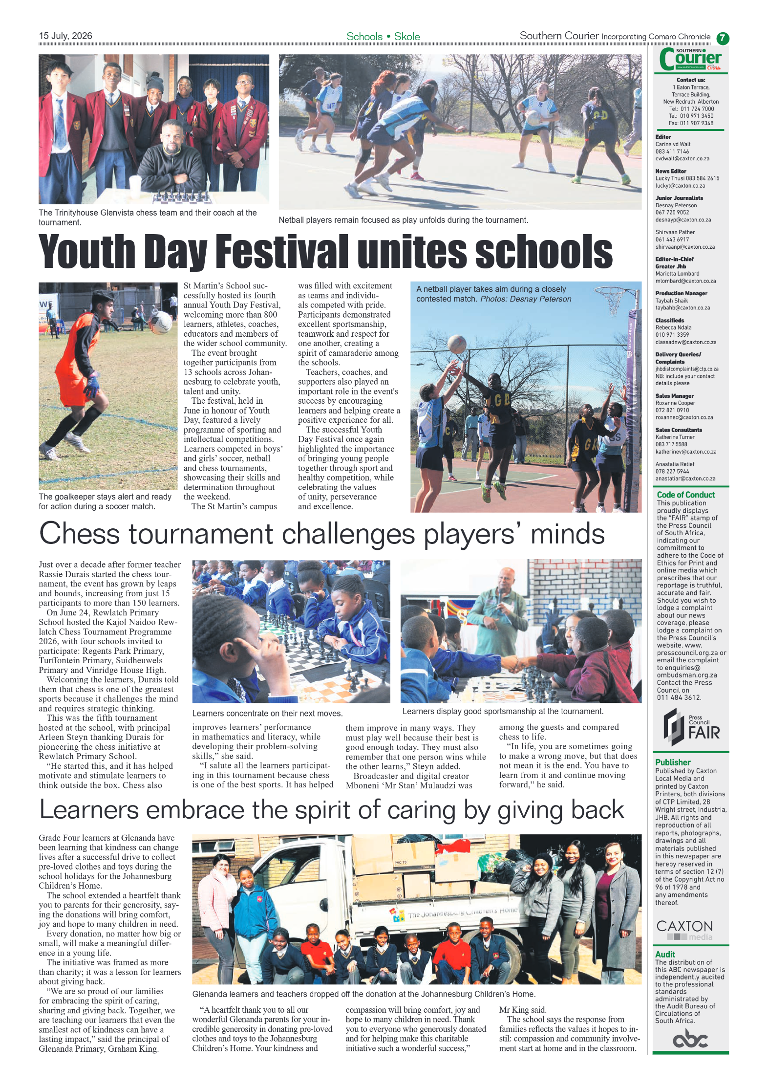 Southern Courier 15 July 2026 page 7
