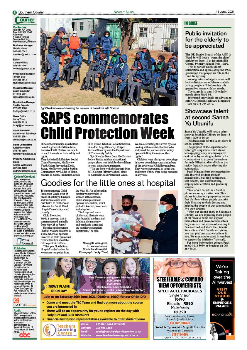 Southern Courier 15 June 2021 page 2