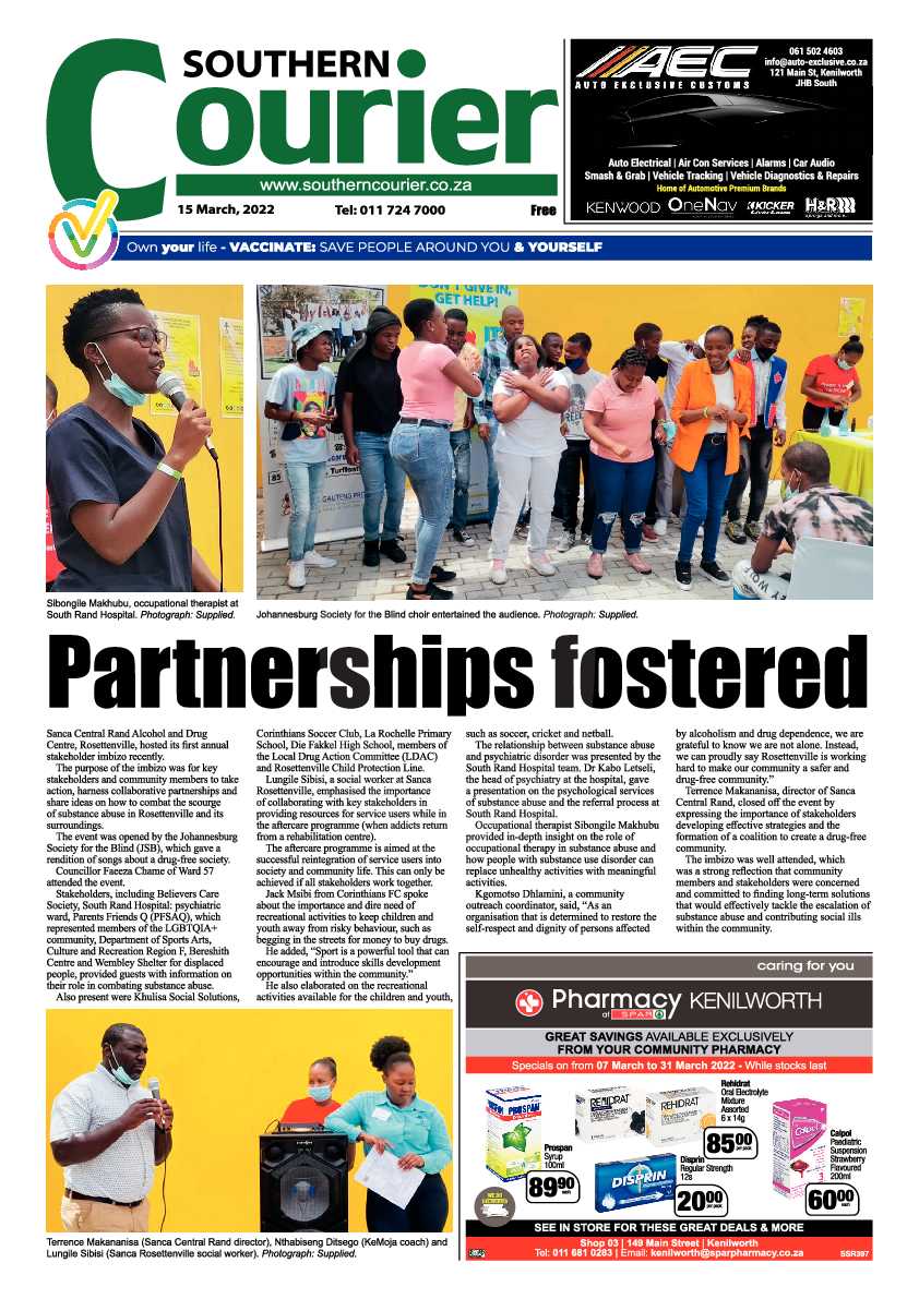 Southern Courier 15 March 2022 page 1